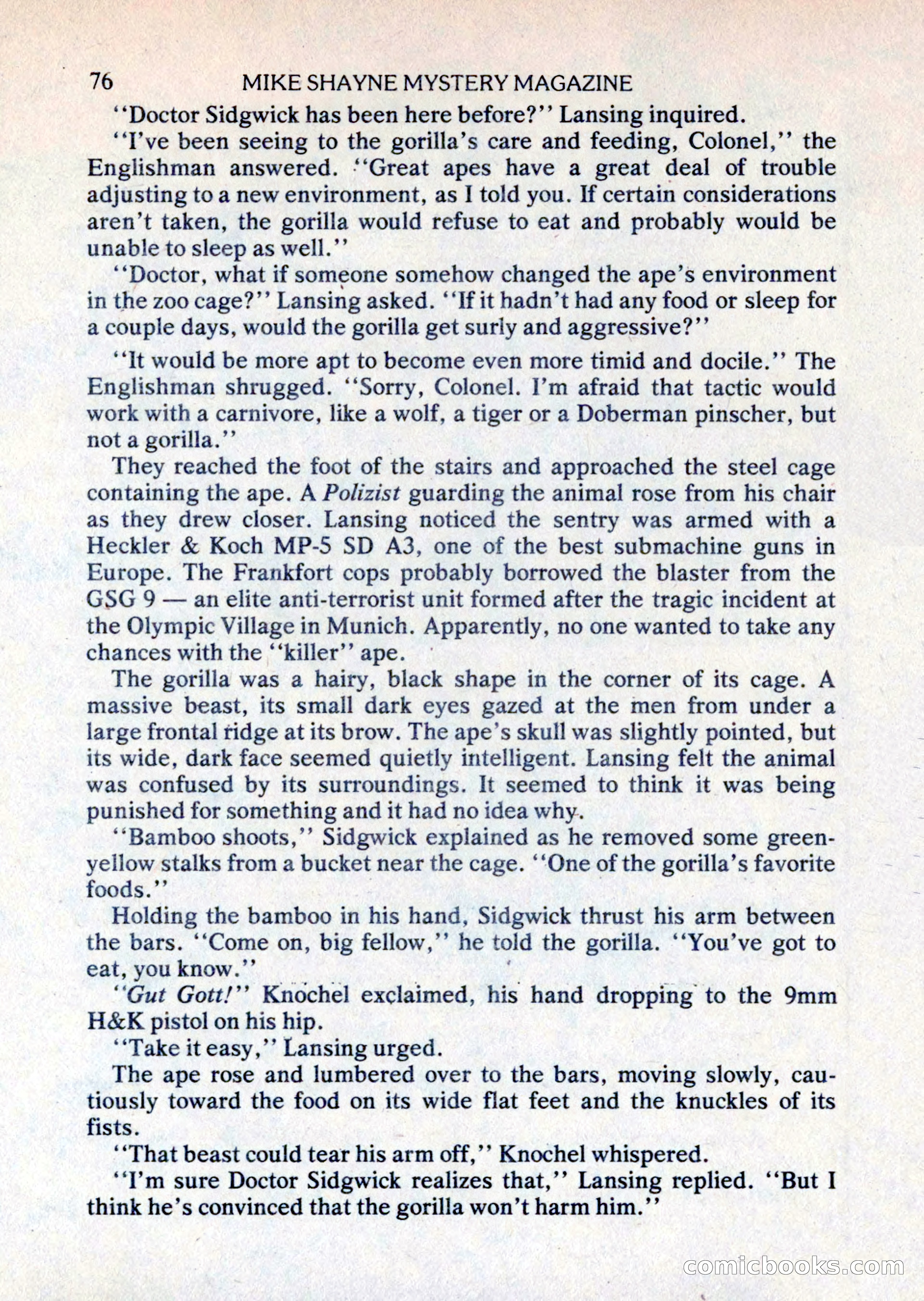 Mike Shayne Mystery Magazine, August 1981 — page 76 of 132