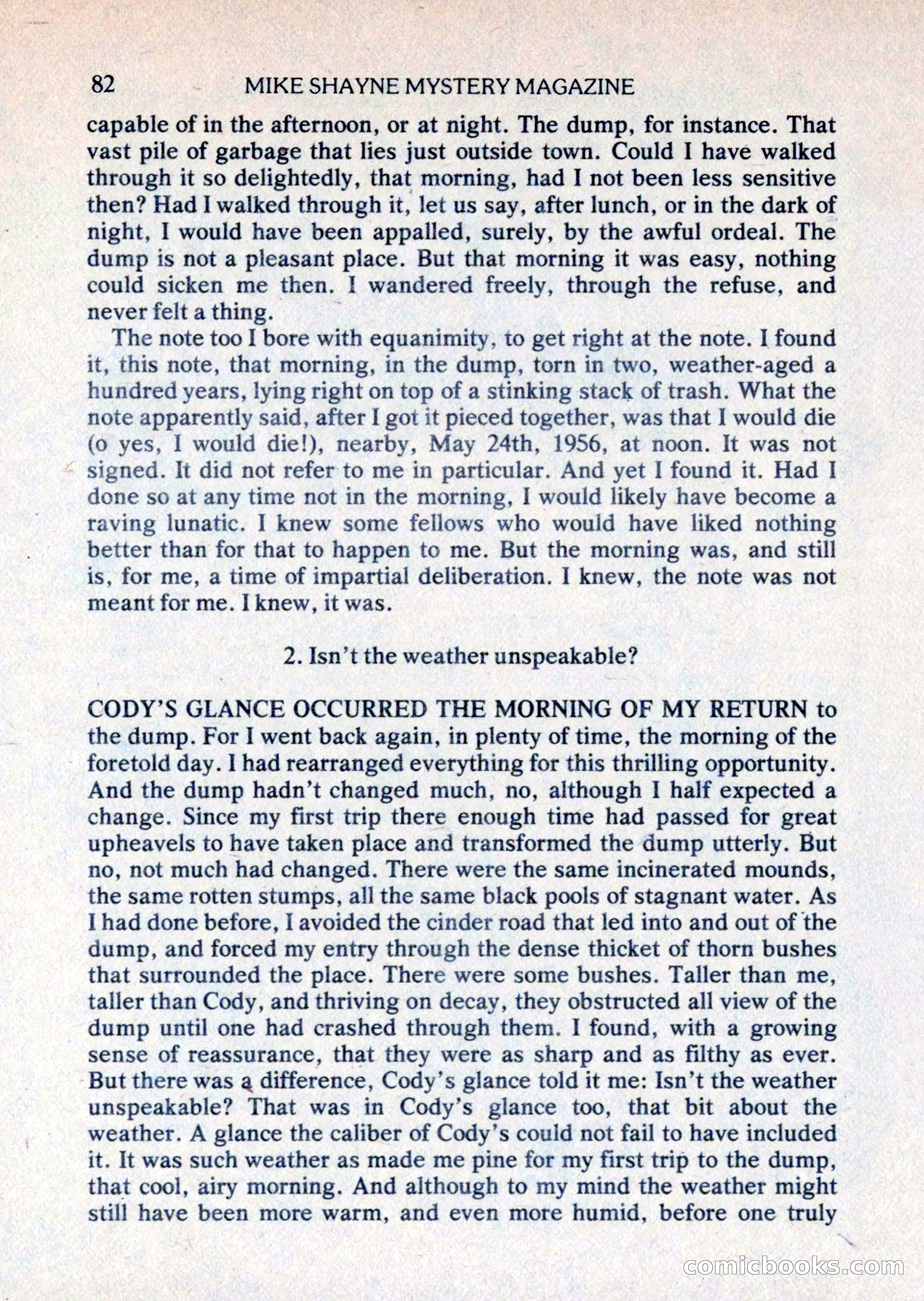 Mike Shayne Mystery Magazine, August 1981 — page 82 of 132