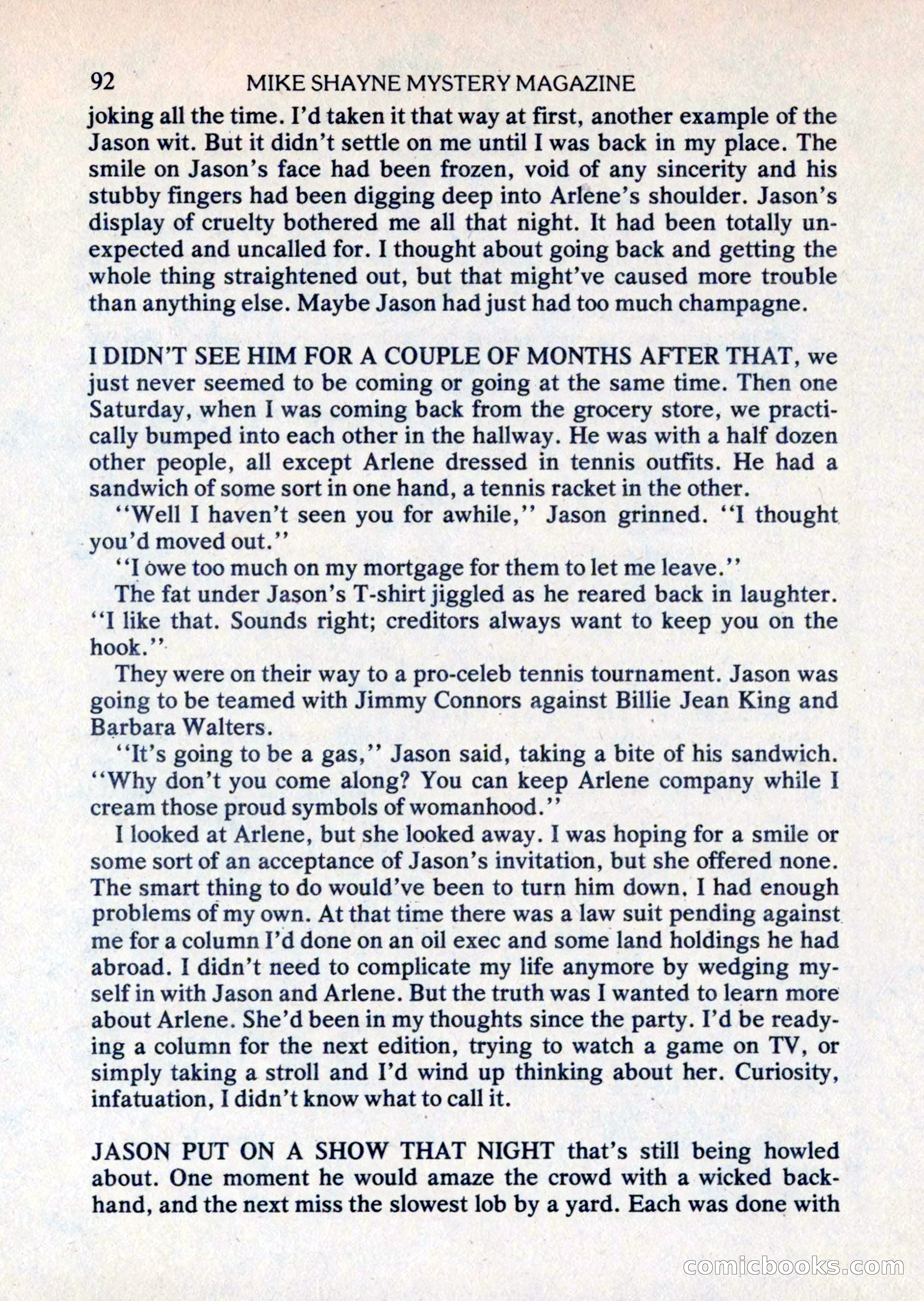 Mike Shayne Mystery Magazine, August 1981 — page 92 of 132