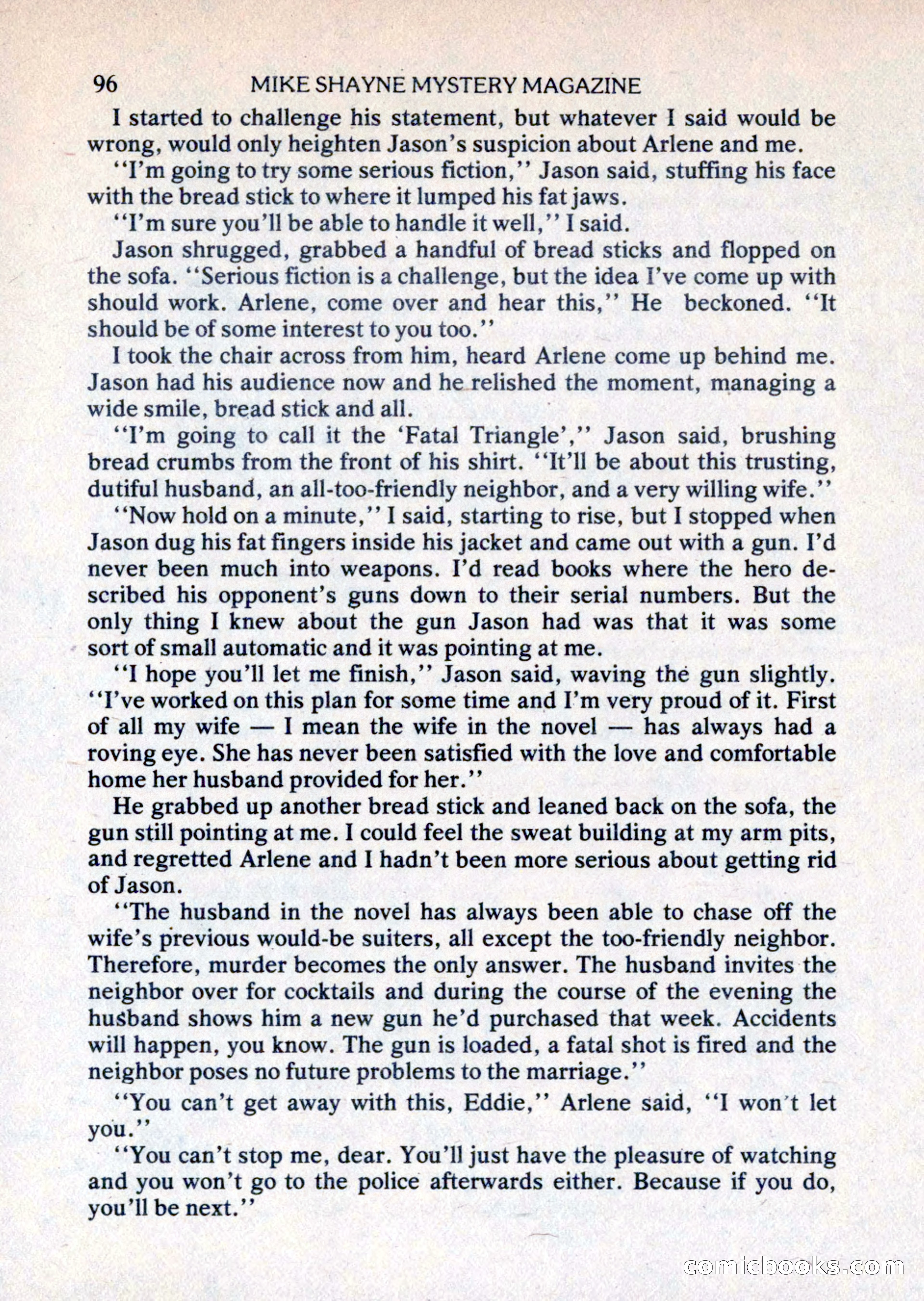Mike Shayne Mystery Magazine, August 1981 — page 96 of 132