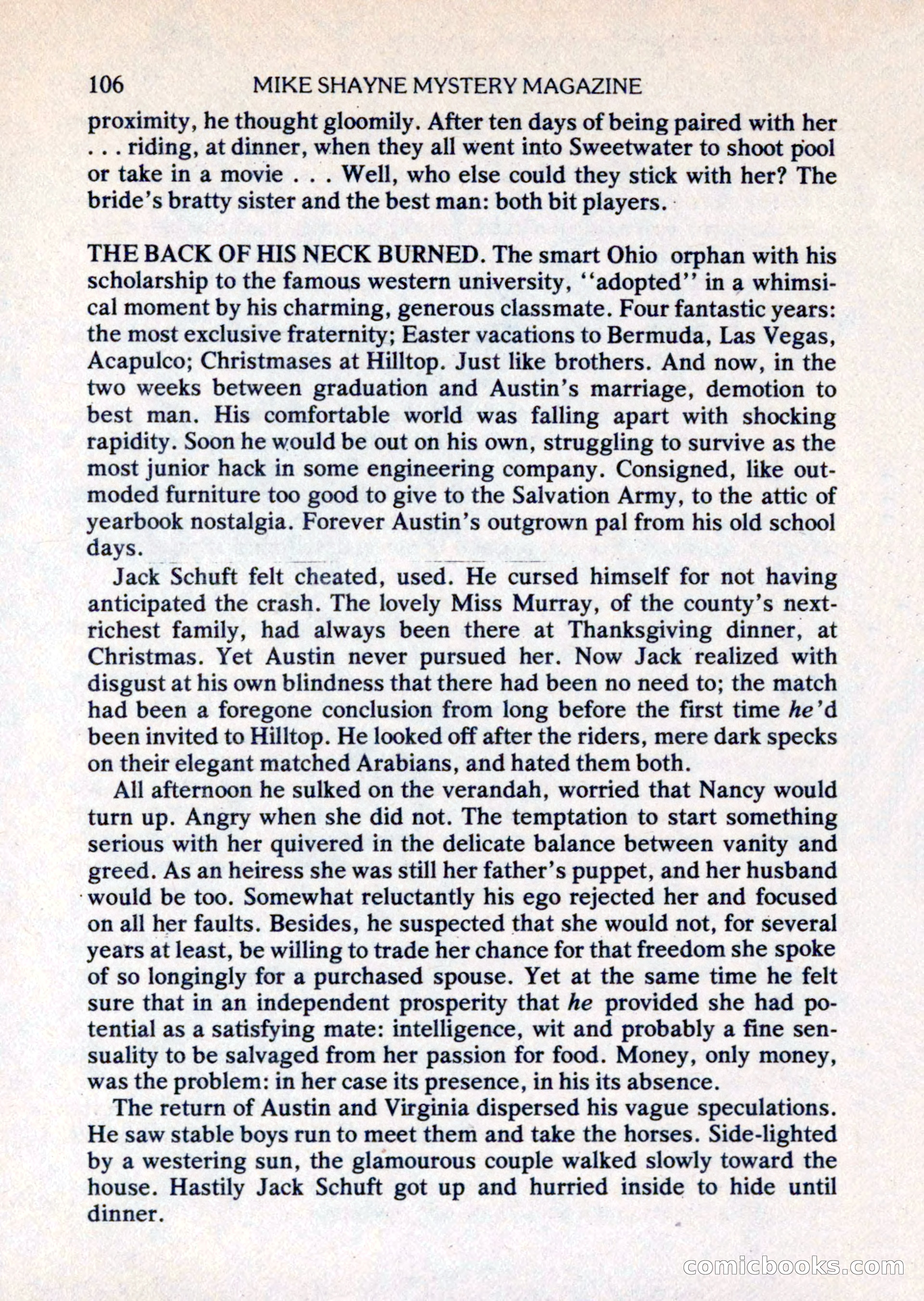 Mike Shayne Mystery Magazine, August 1981 — page 106 of 132