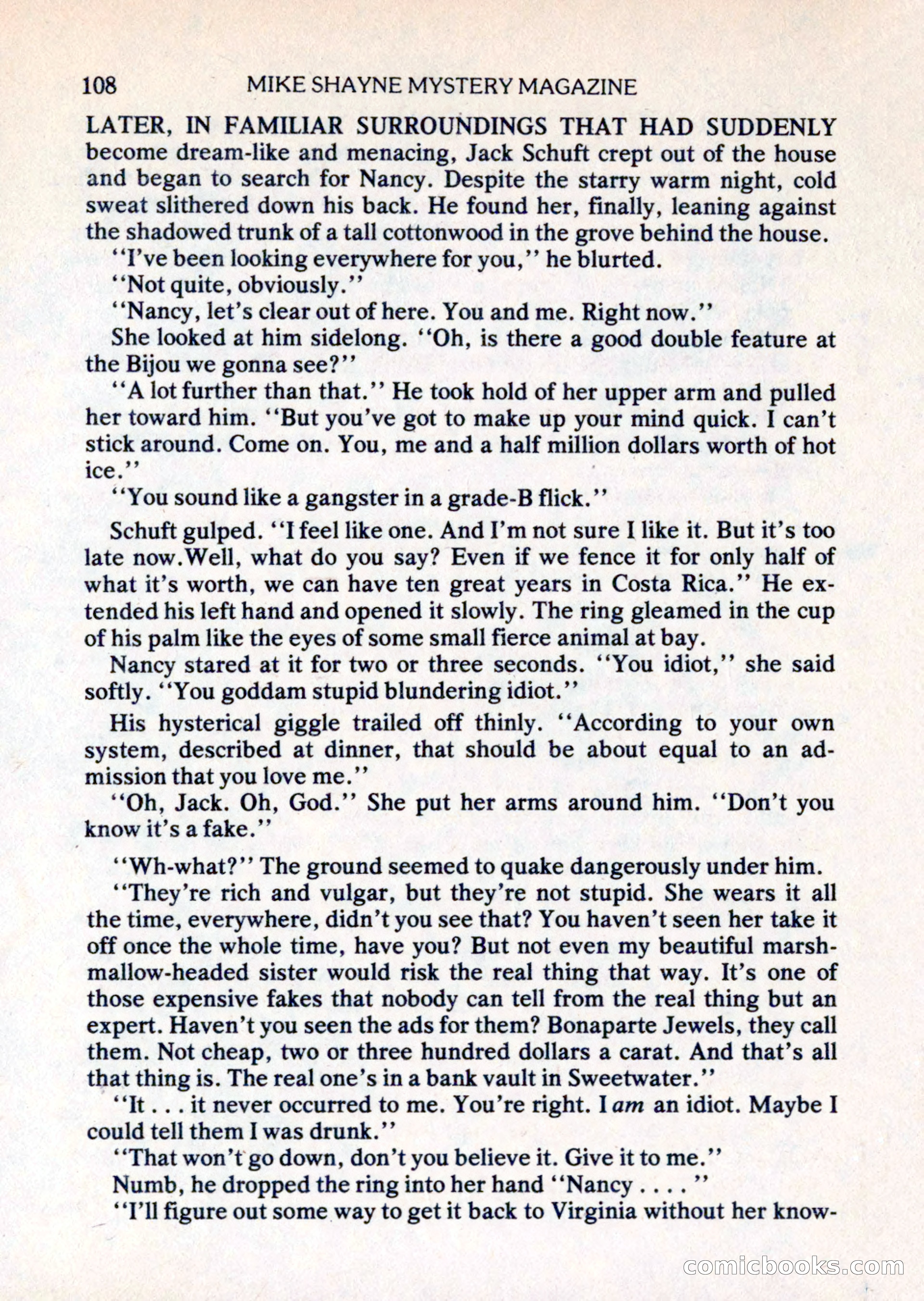 Mike Shayne Mystery Magazine, August 1981 — page 108 of 132