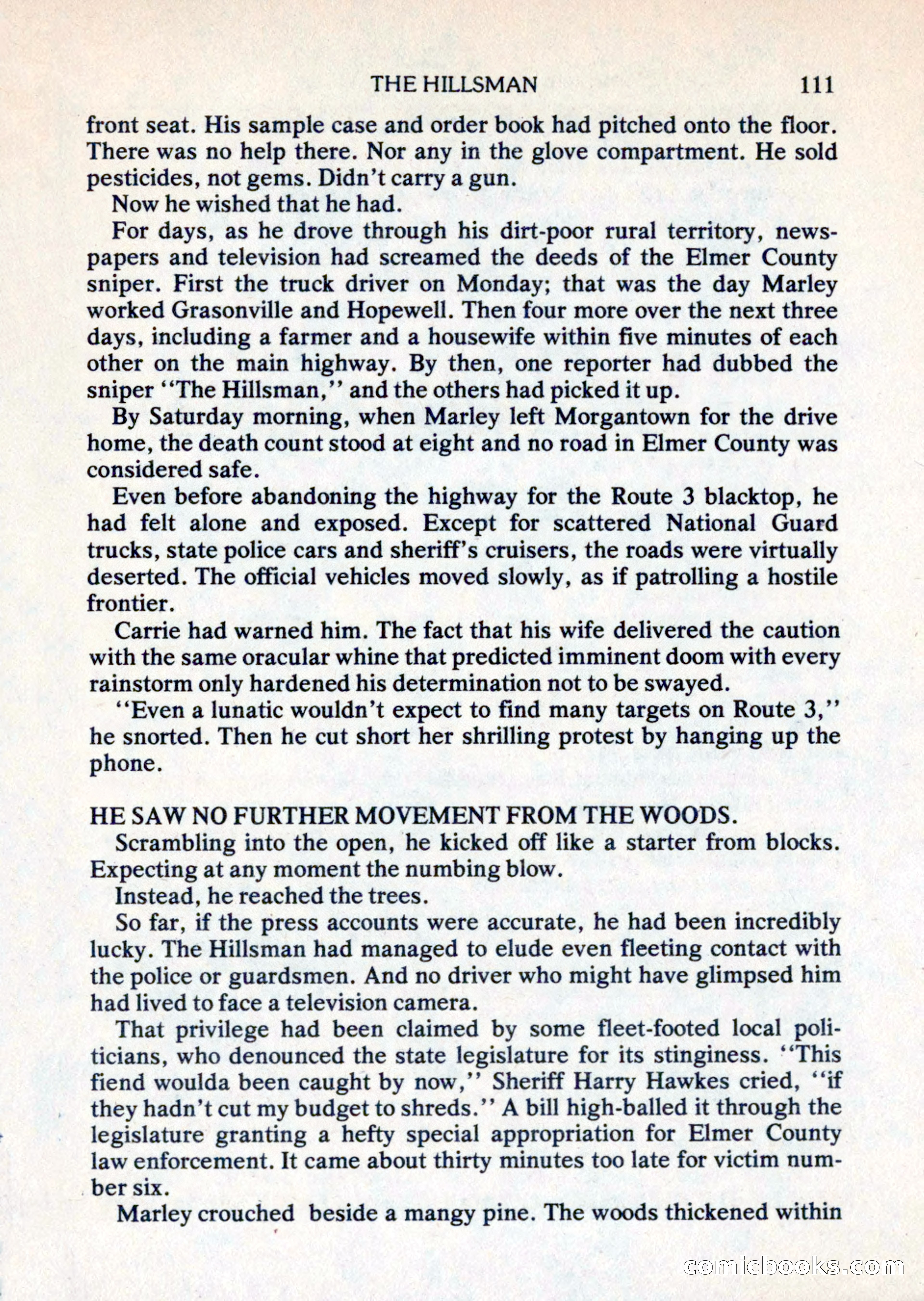Mike Shayne Mystery Magazine, August 1981 — page 111 of 132