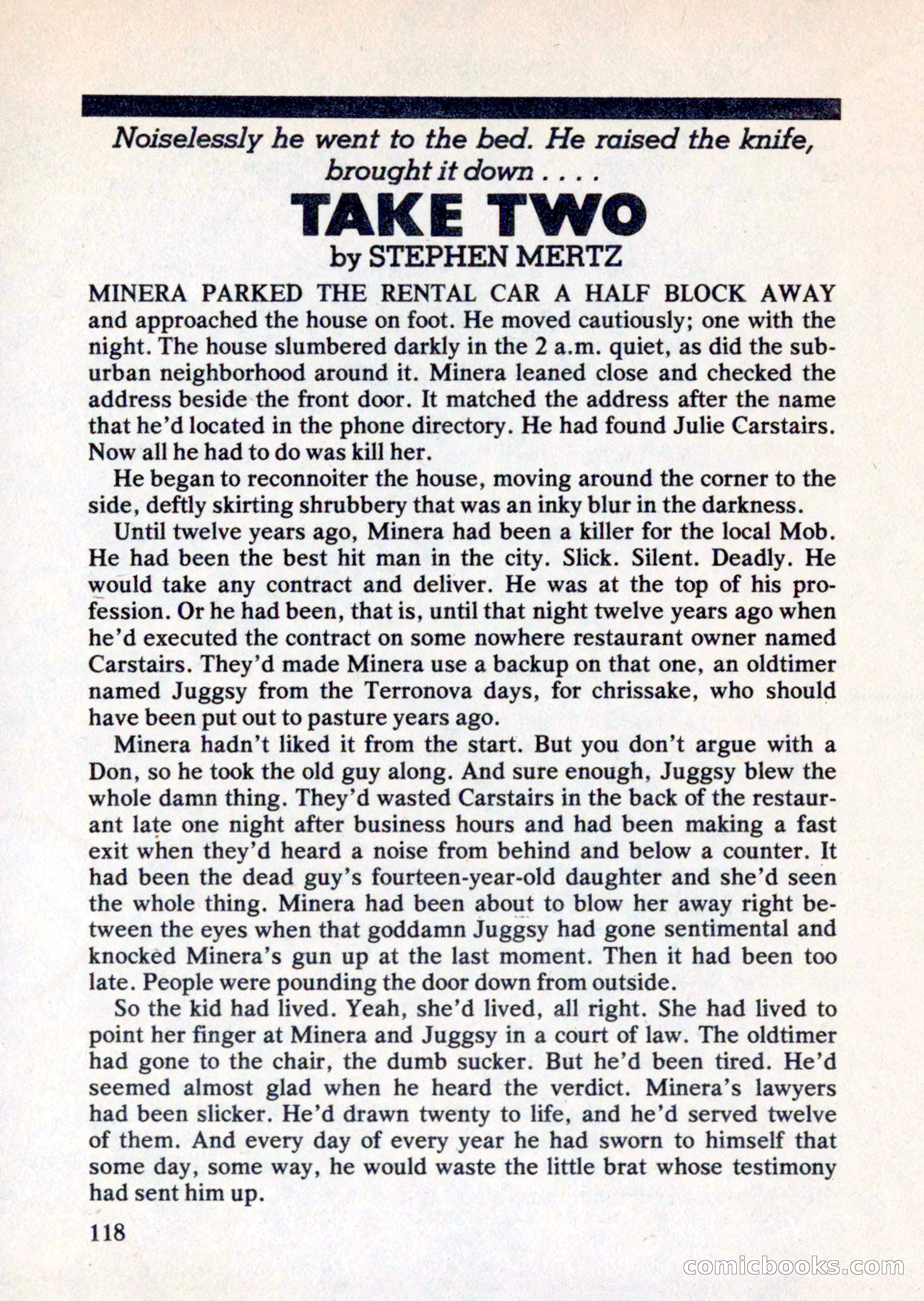 Mike Shayne Mystery Magazine, August 1981 — page 118 of 132