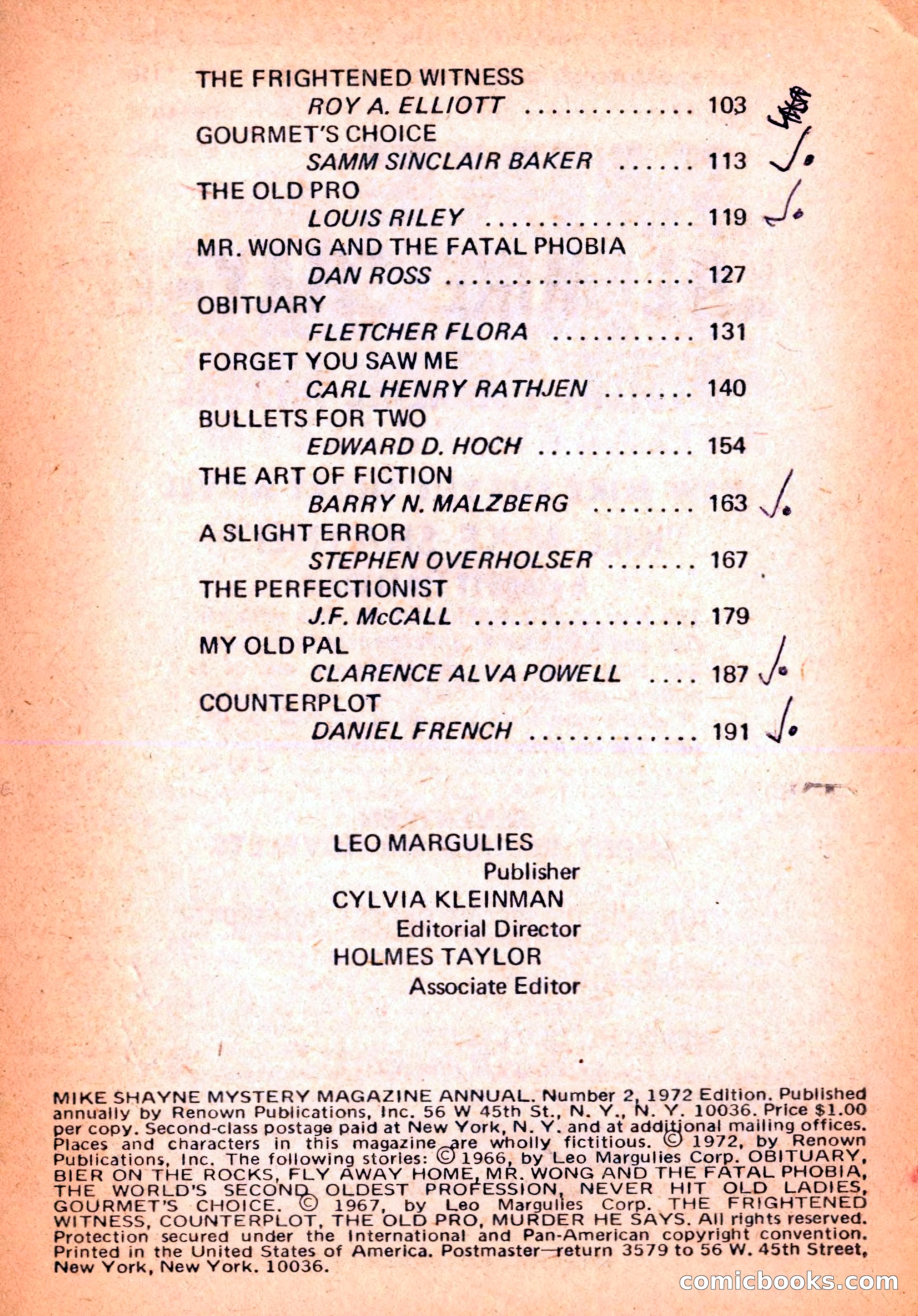 Mike Shayne Mystery Magazine Annual — page 4 of 196