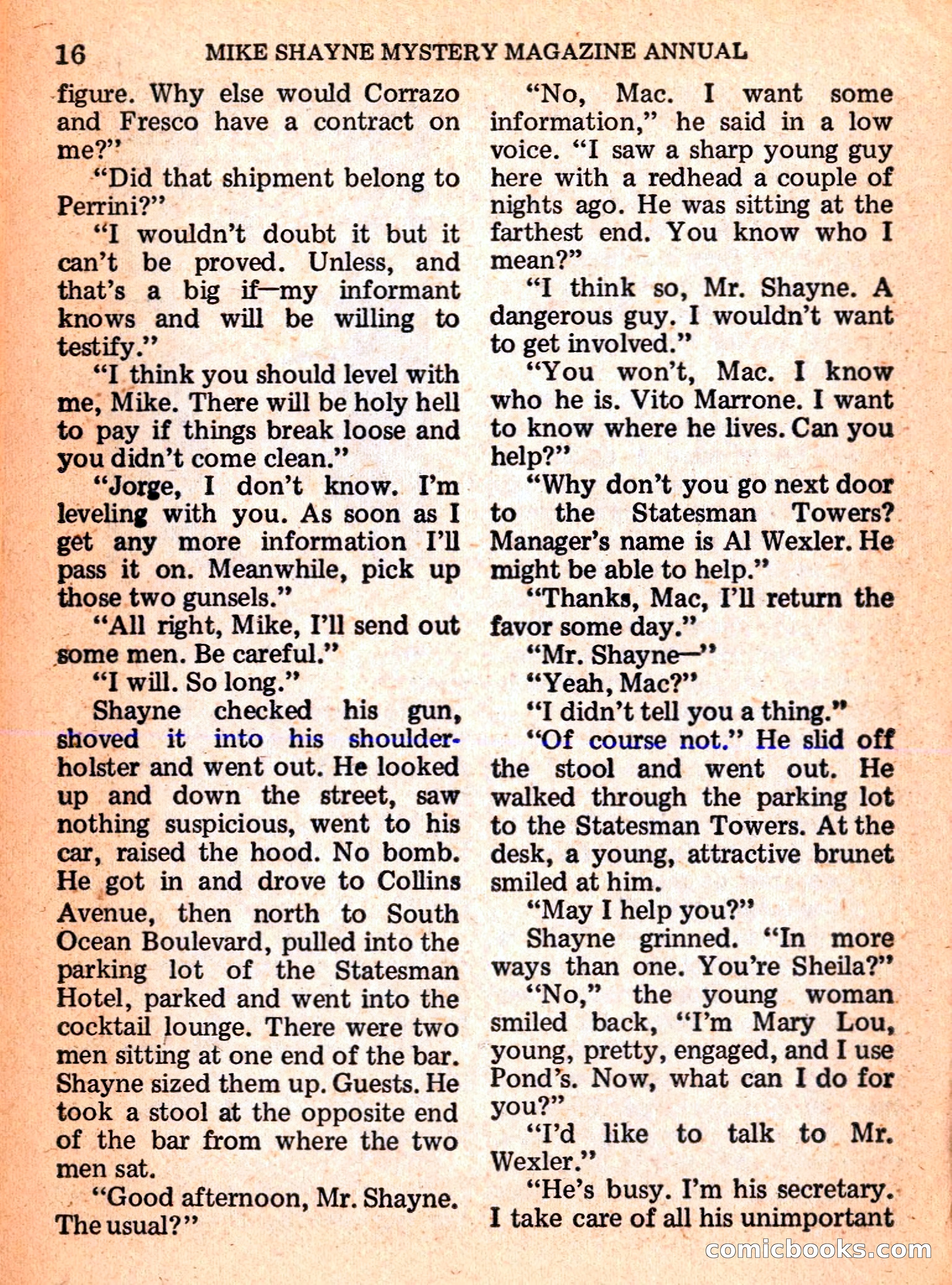Mike Shayne Mystery Magazine Annual — page 18 of 196