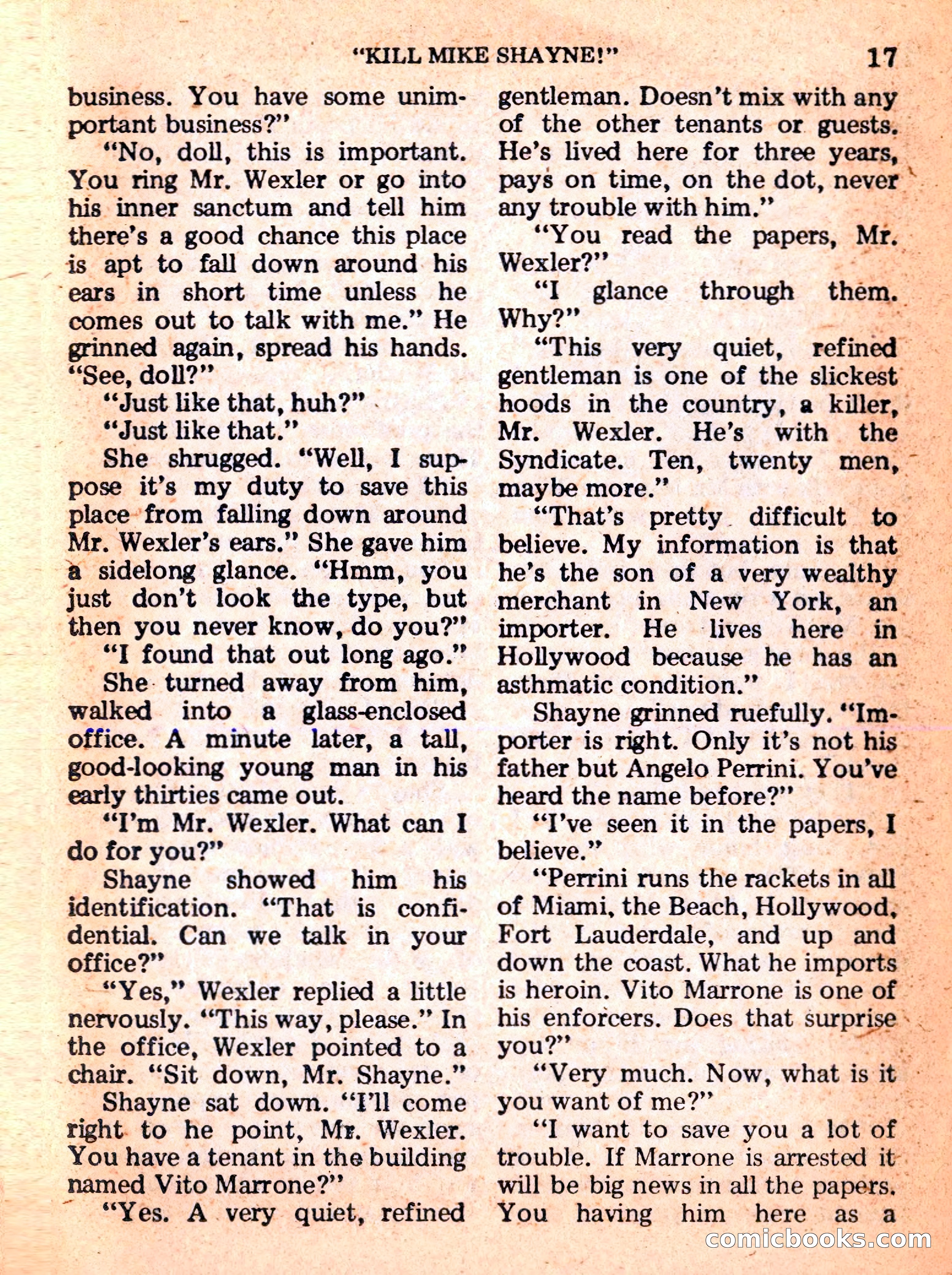 Mike Shayne Mystery Magazine Annual — page 19 of 196