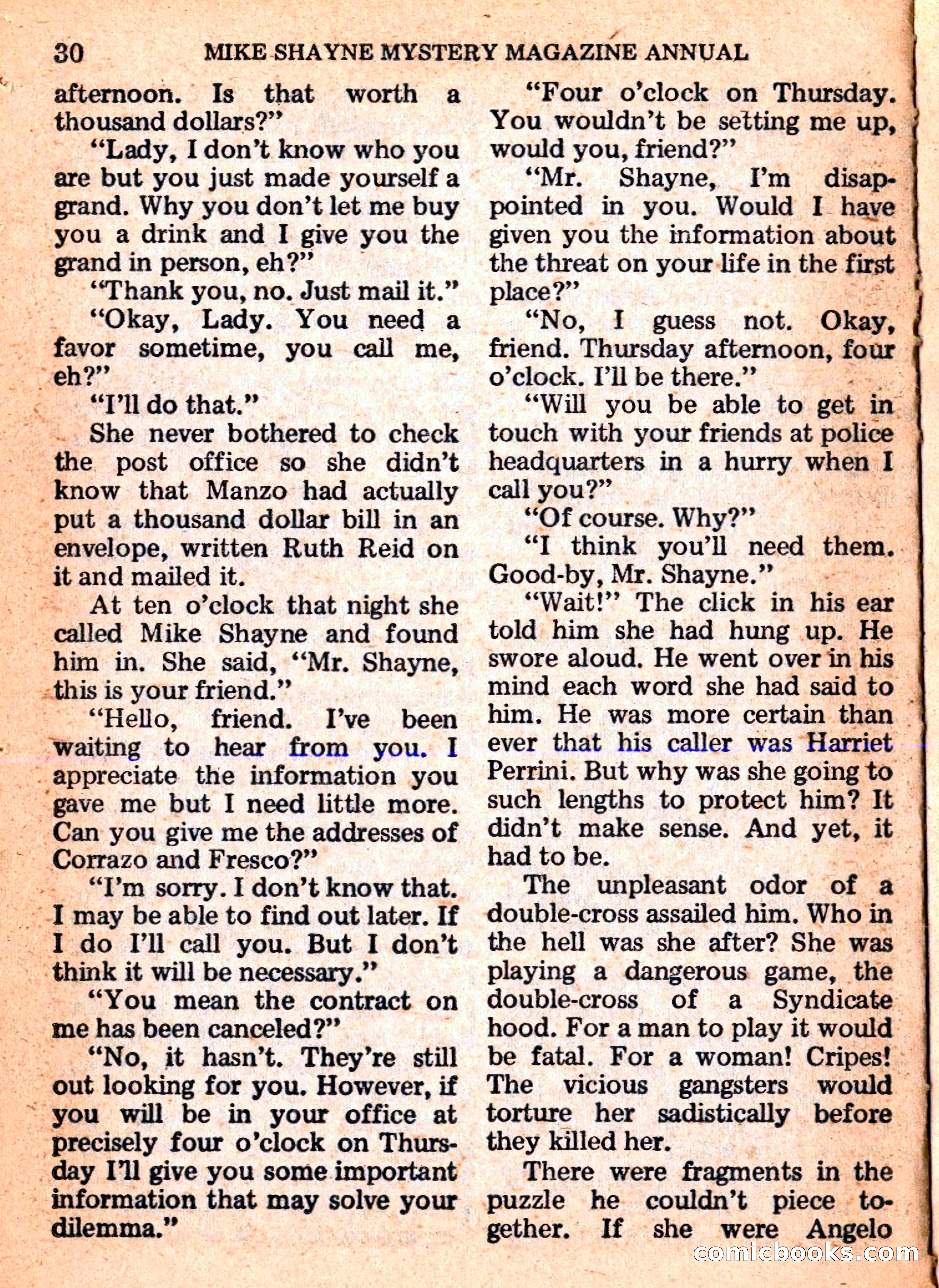 Mike Shayne Mystery Magazine Annual — page 32 of 196
