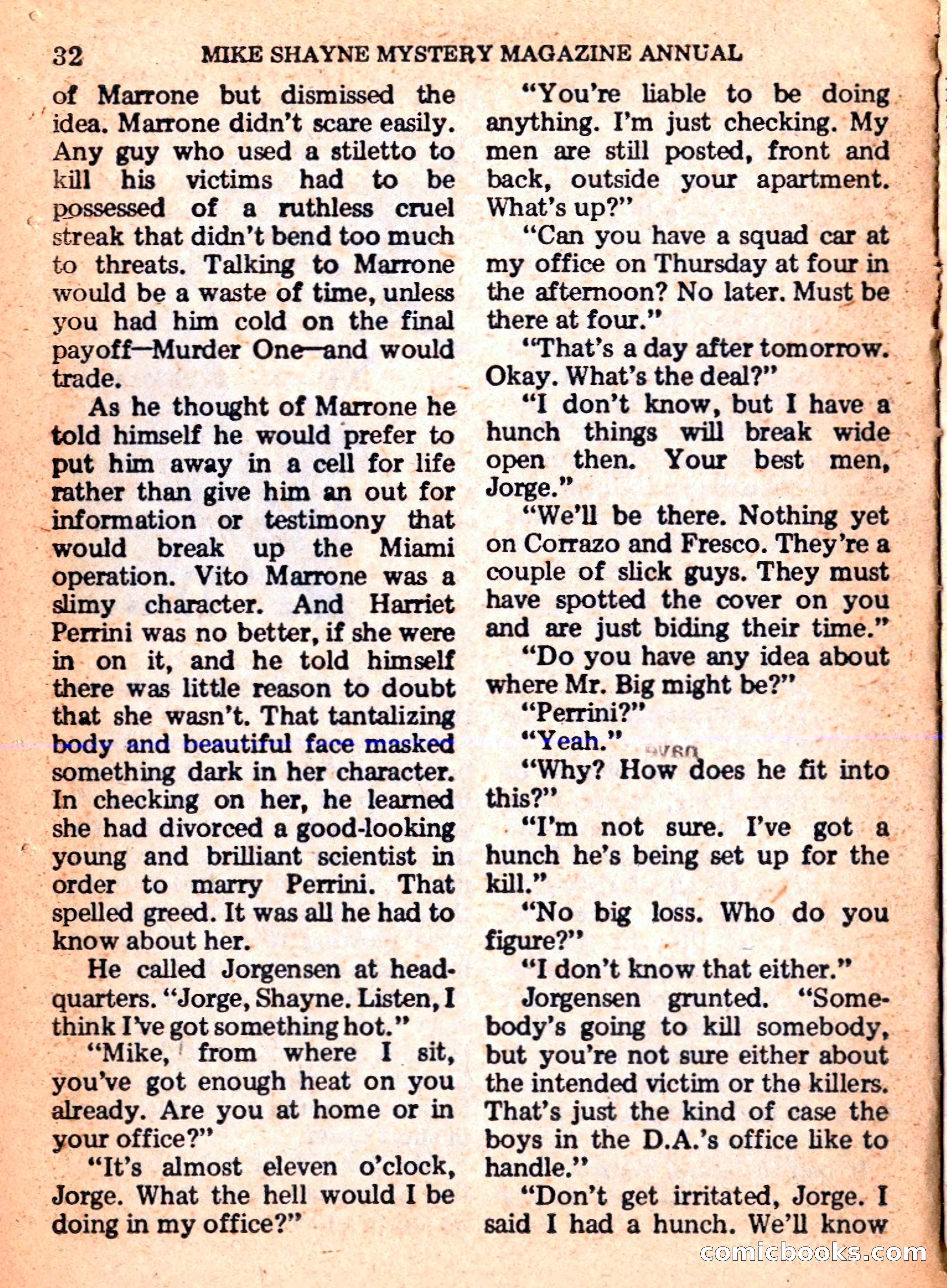 Mike Shayne Mystery Magazine Annual — page 34 of 196