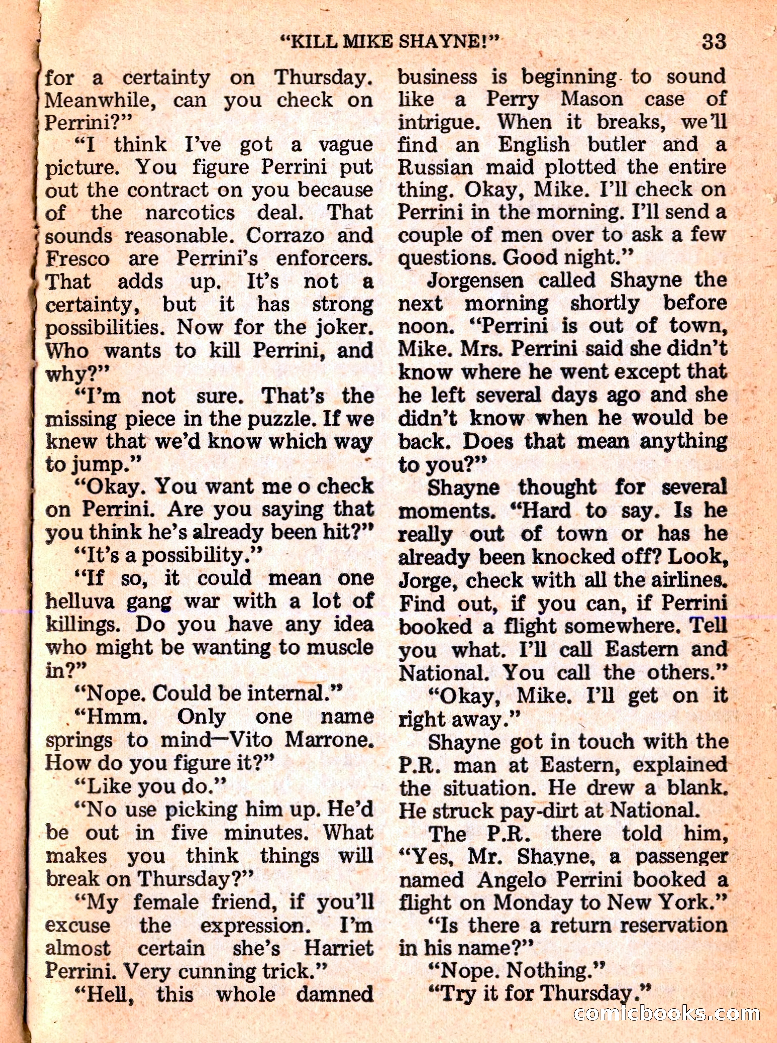 Mike Shayne Mystery Magazine Annual — page 35 of 196
