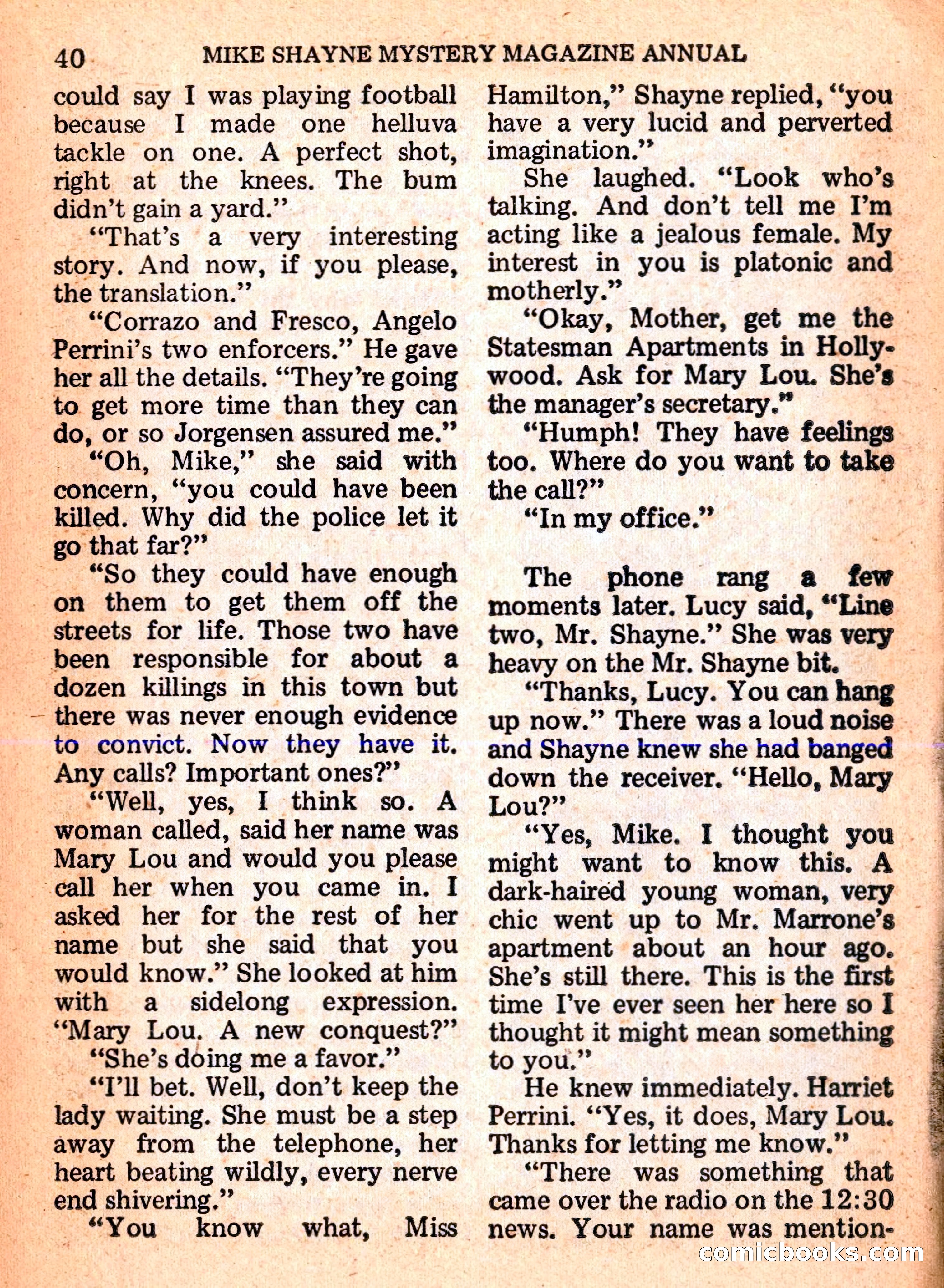 Mike Shayne Mystery Magazine Annual — page 42 of 196