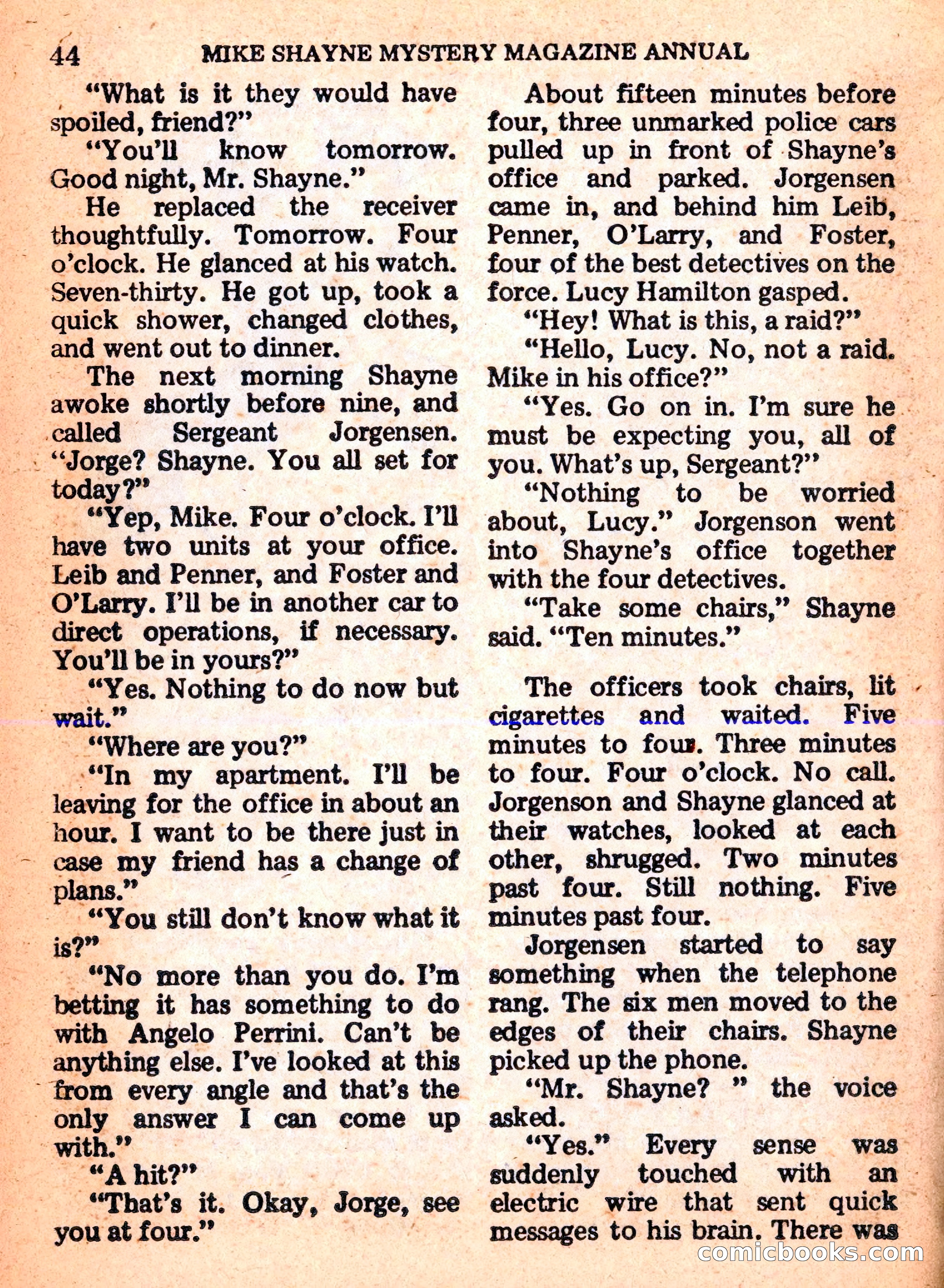 Mike Shayne Mystery Magazine Annual — page 46 of 196