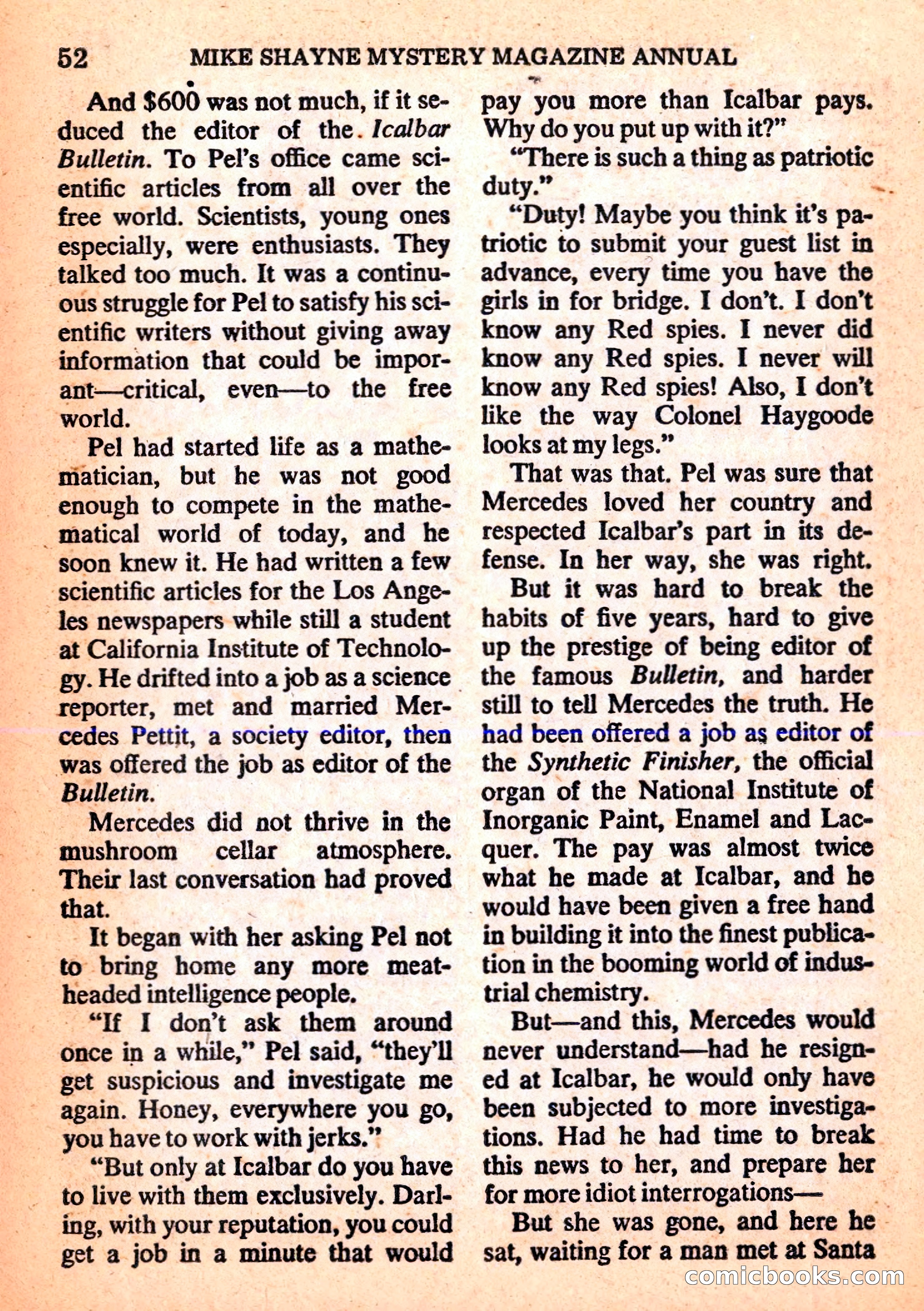 Mike Shayne Mystery Magazine Annual — page 54 of 196