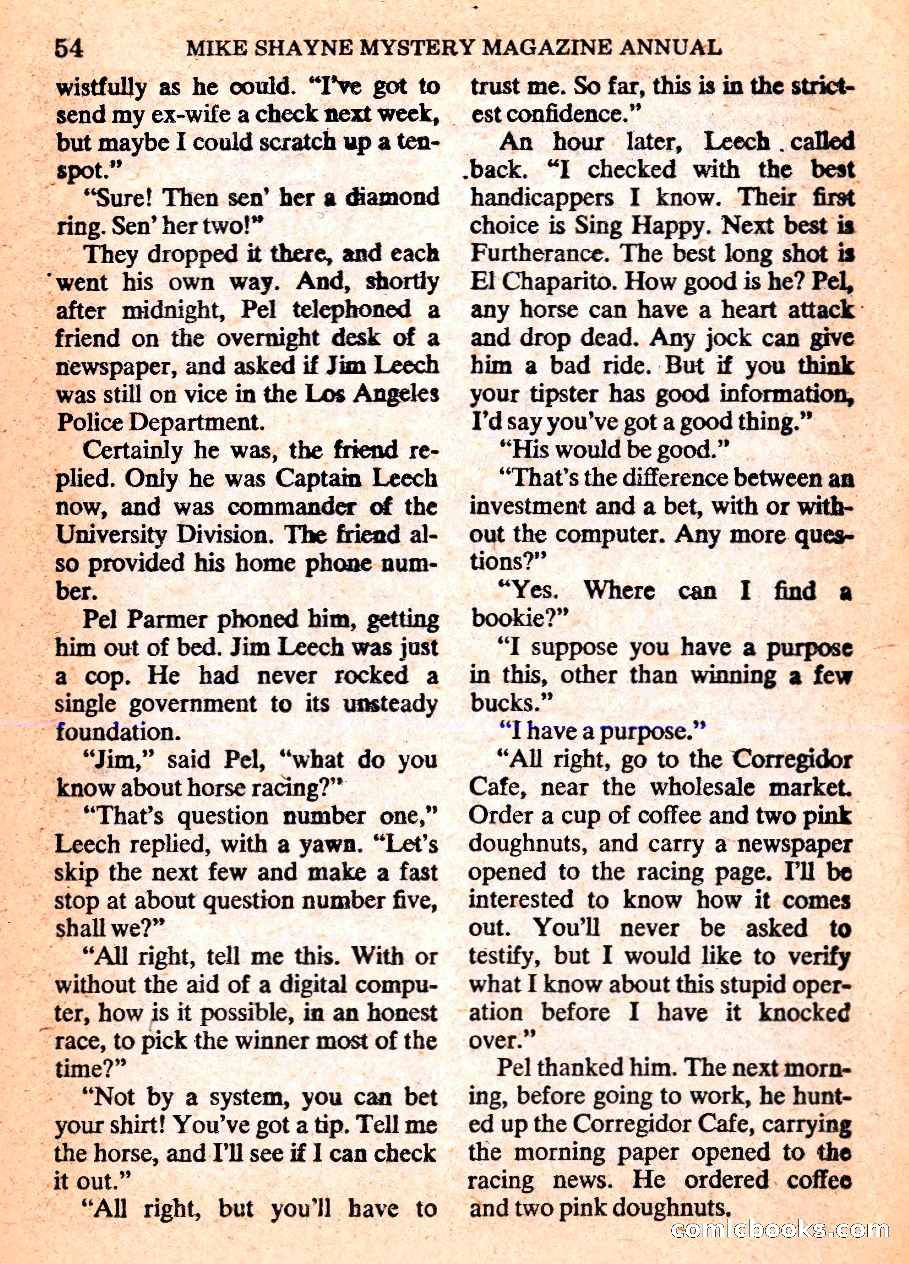 Mike Shayne Mystery Magazine Annual — page 56 of 196