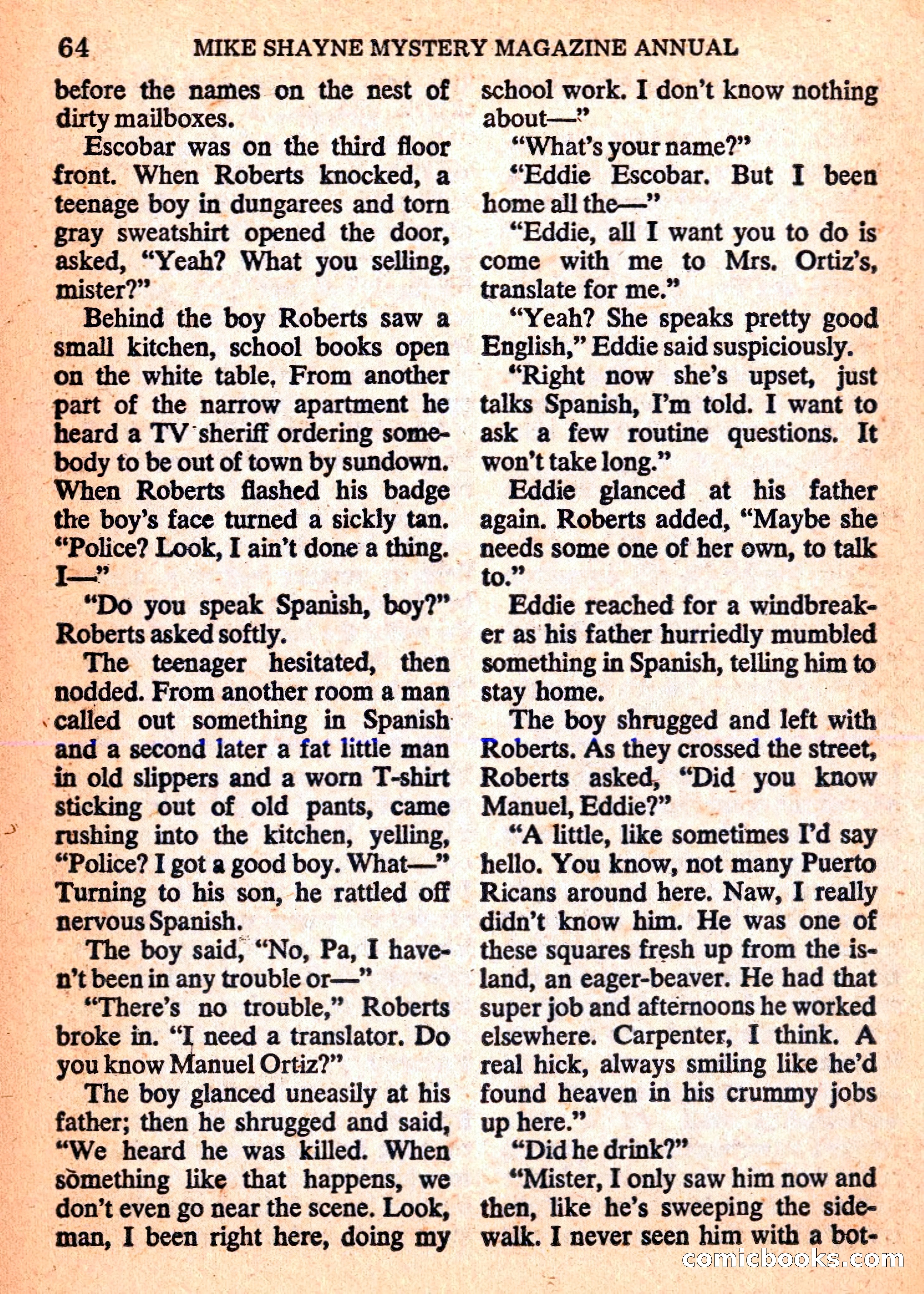 Mike Shayne Mystery Magazine Annual — page 66 of 196