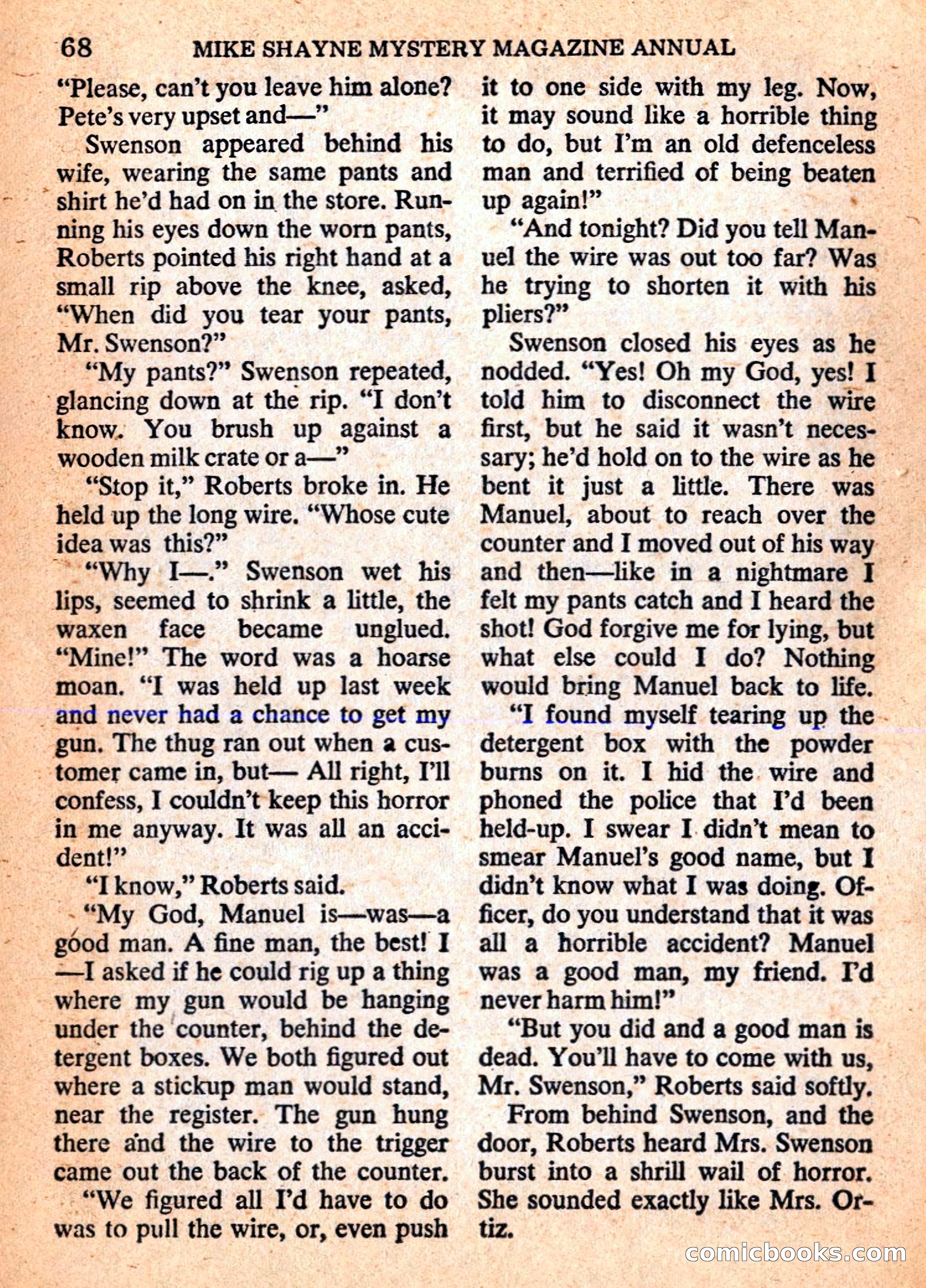 Mike Shayne Mystery Magazine Annual — page 70 of 196