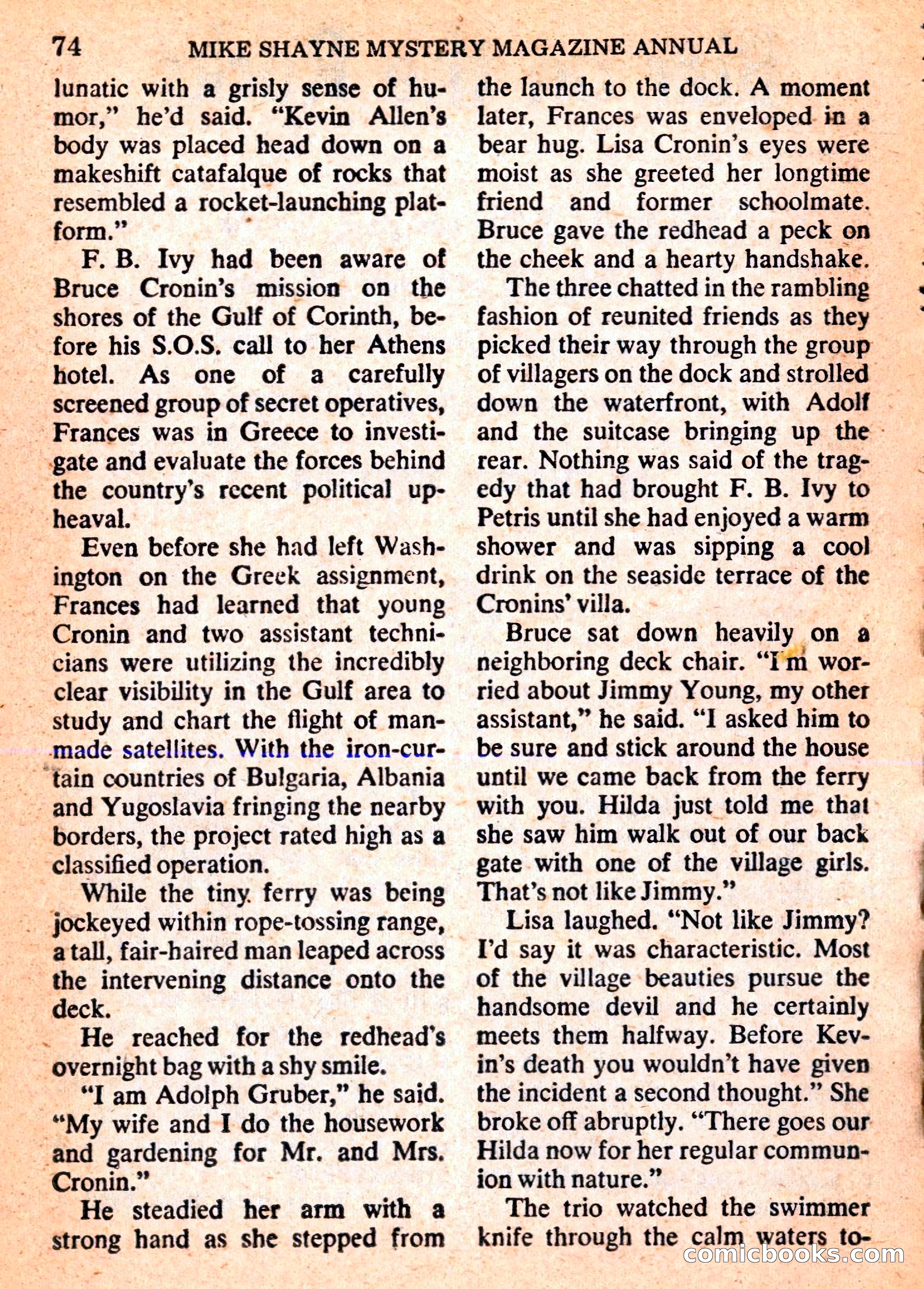 Mike Shayne Mystery Magazine Annual — page 76 of 196