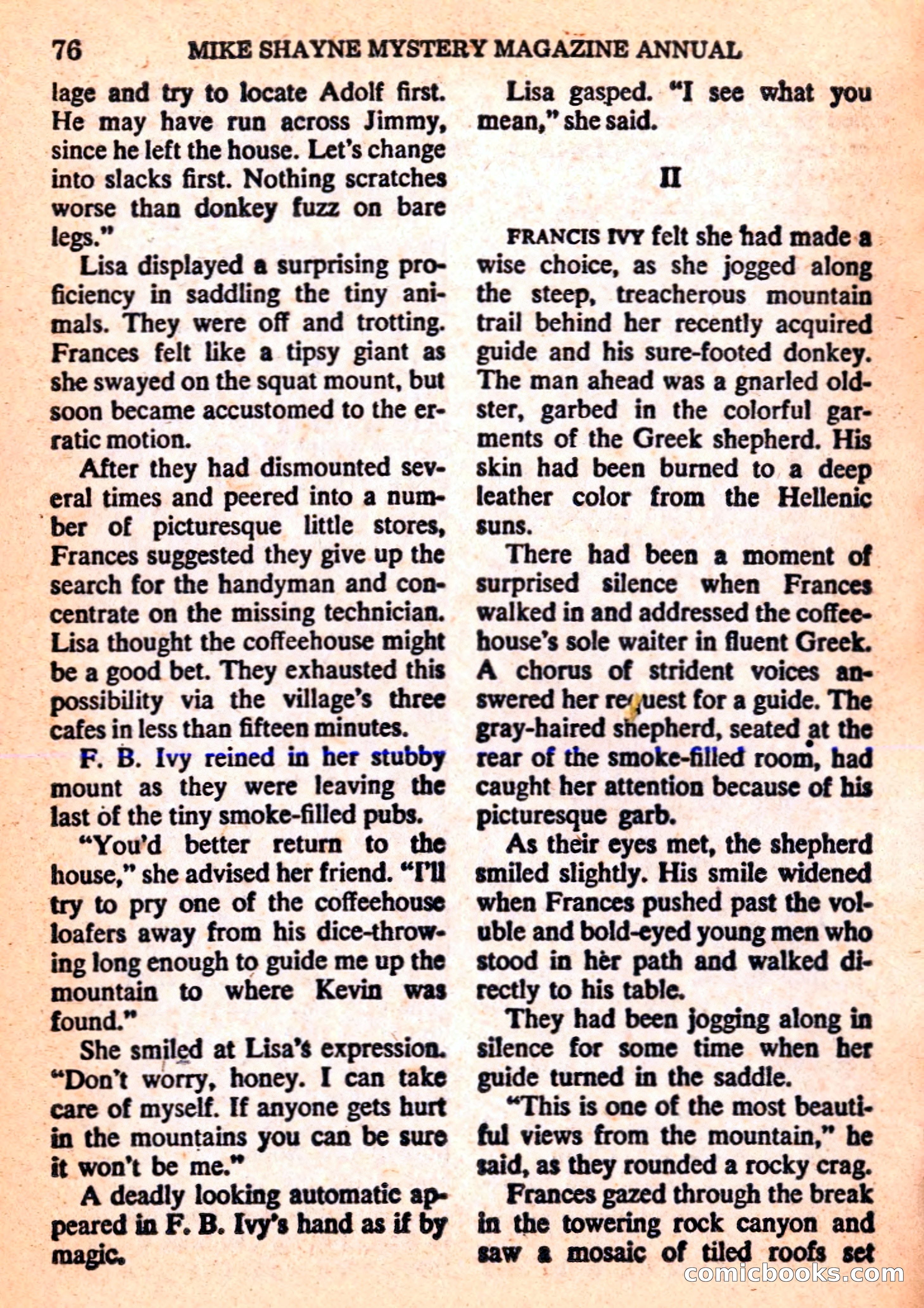 Mike Shayne Mystery Magazine Annual — page 78 of 196