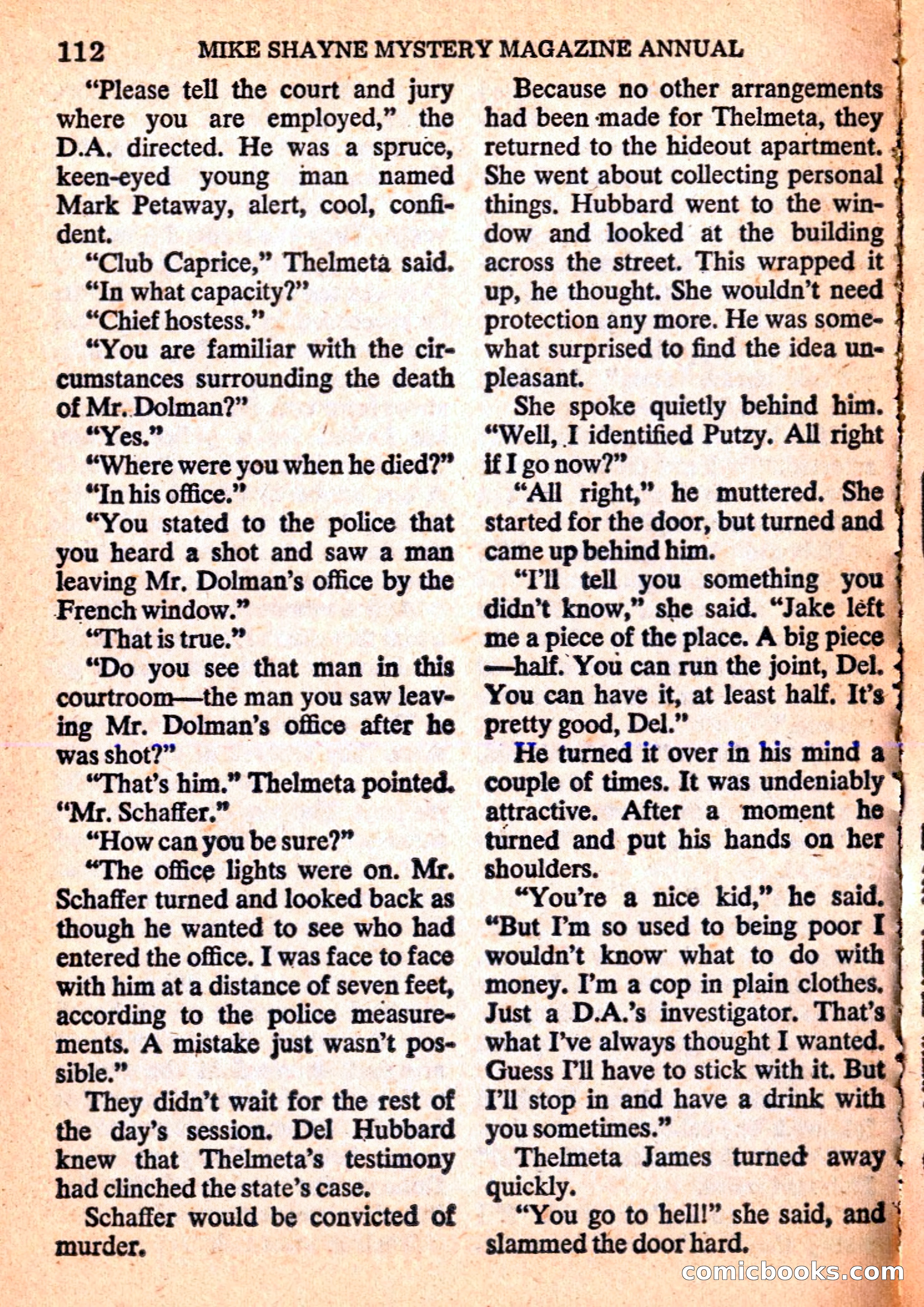 Mike Shayne Mystery Magazine Annual — page 114 of 196