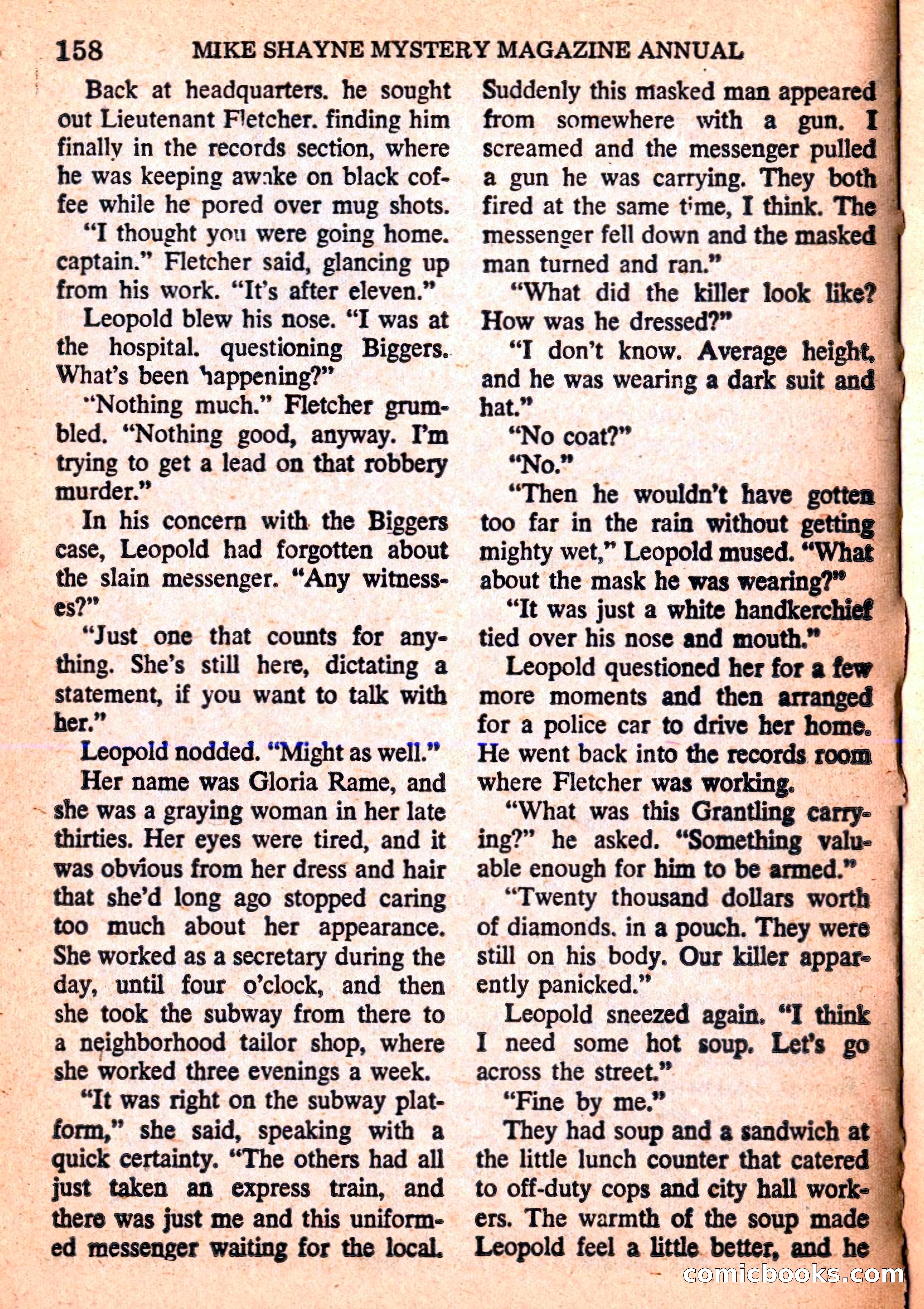 Mike Shayne Mystery Magazine Annual — page 160 of 196