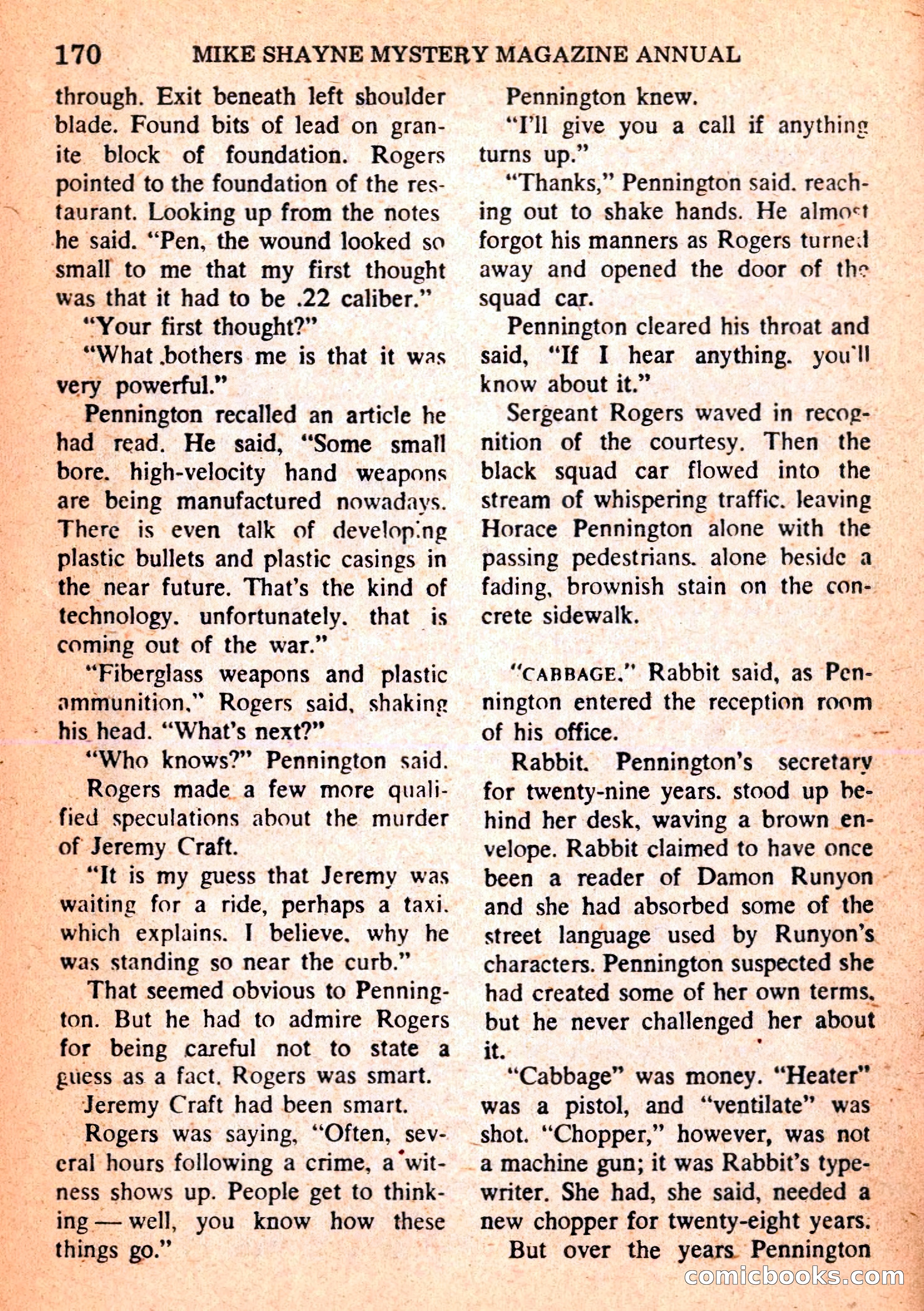 Mike Shayne Mystery Magazine Annual — page 172 of 196