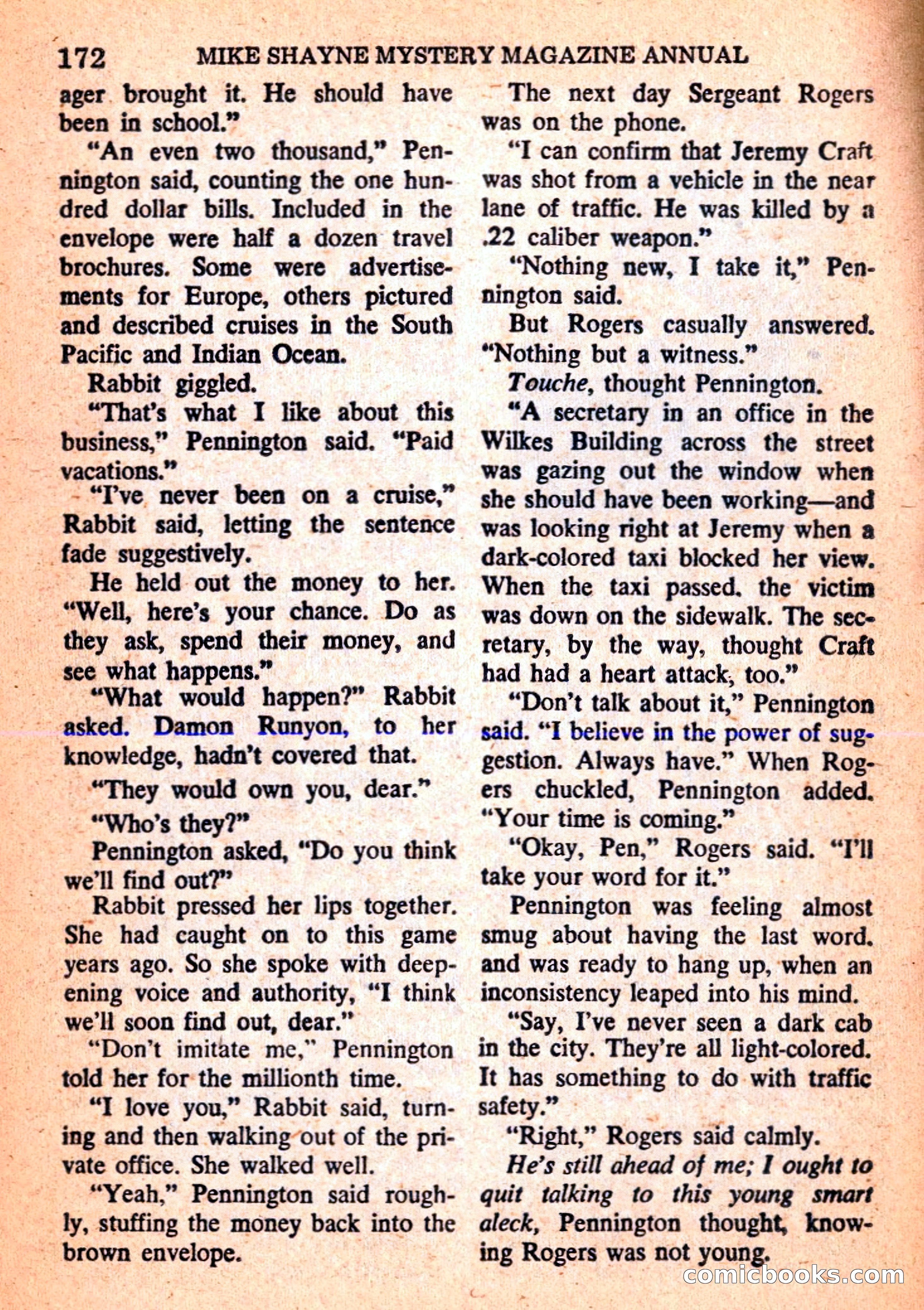Mike Shayne Mystery Magazine Annual — page 174 of 196