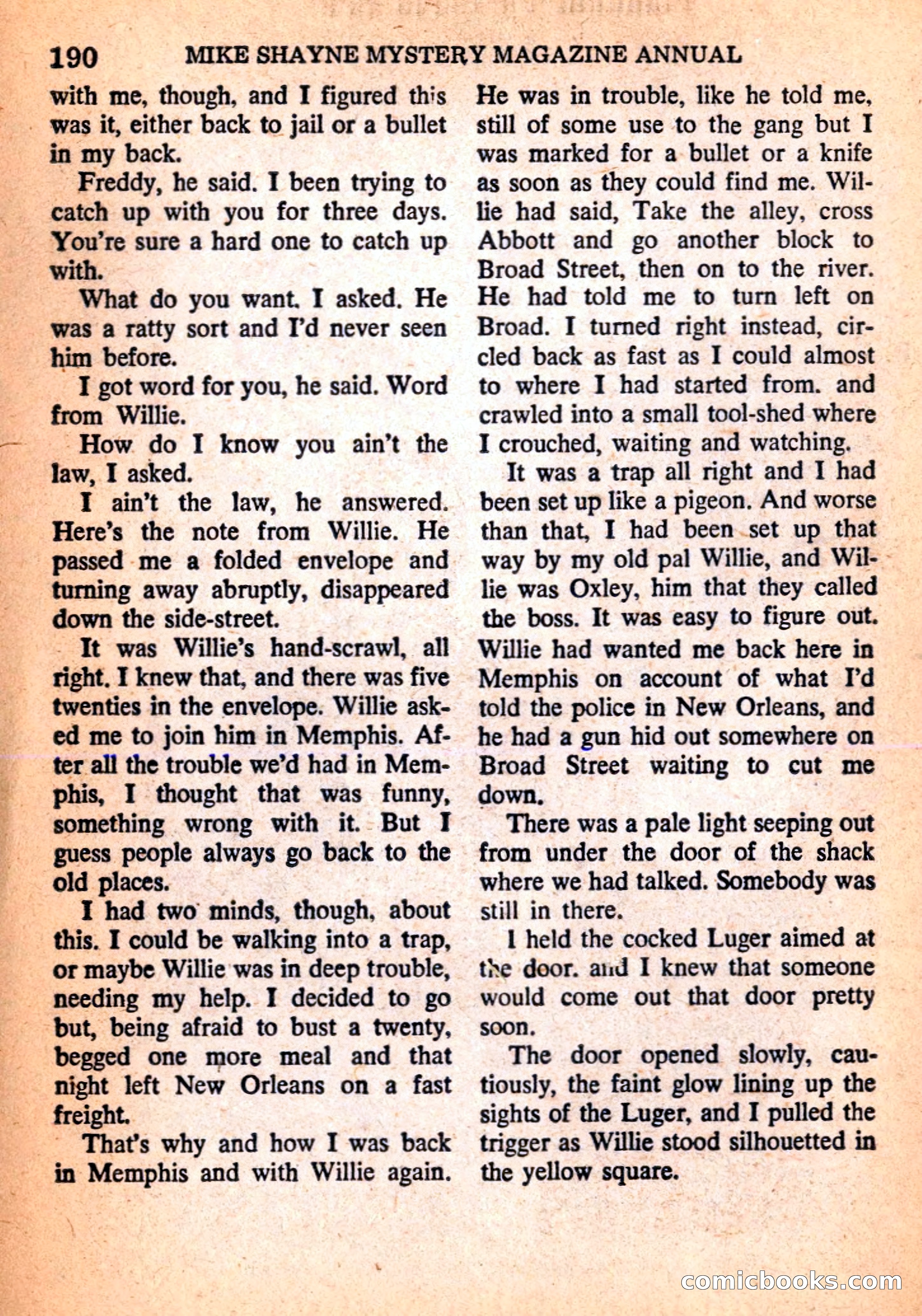 Mike Shayne Mystery Magazine Annual — page 192 of 196