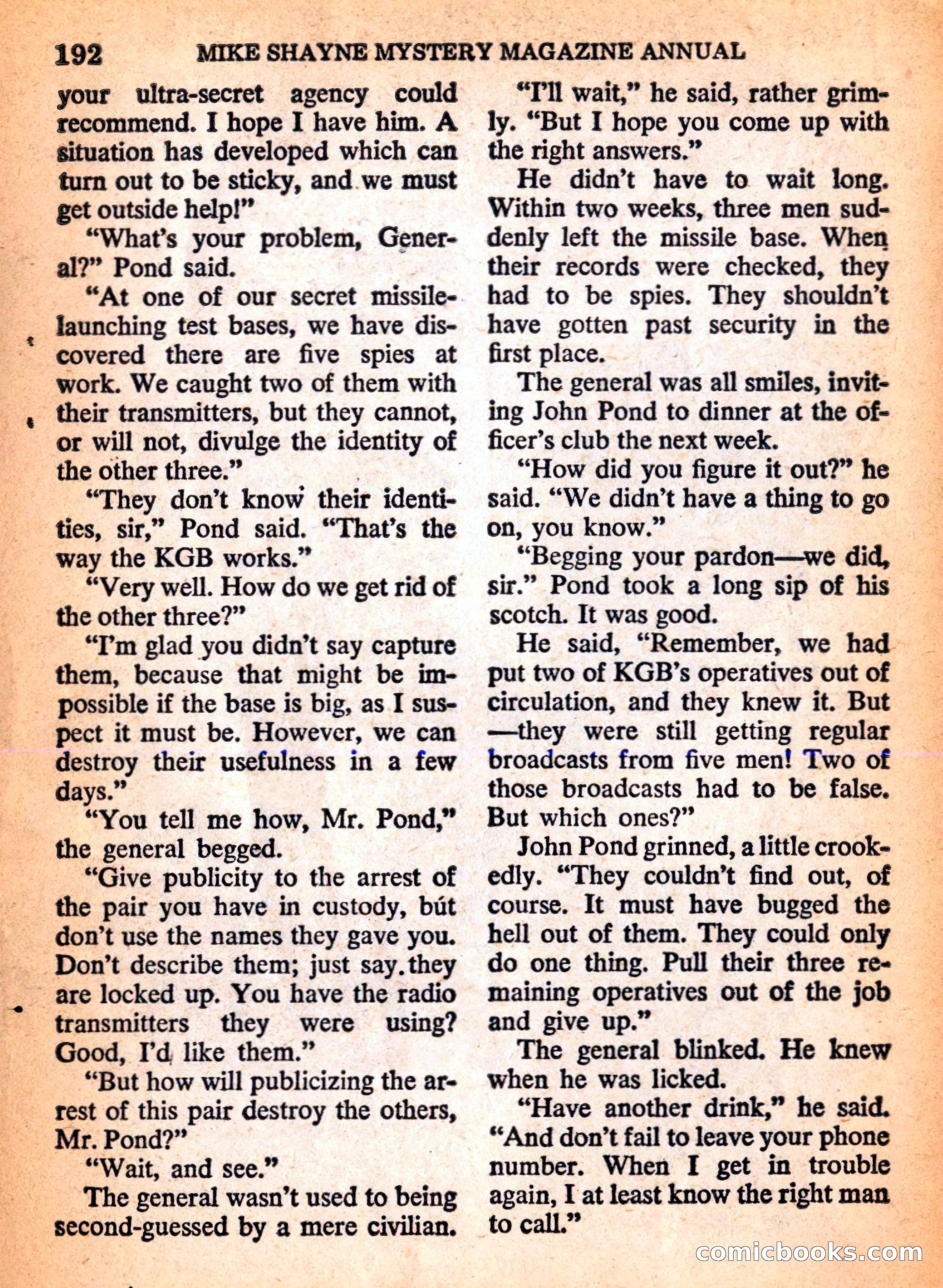 Mike Shayne Mystery Magazine Annual — page 194 of 196