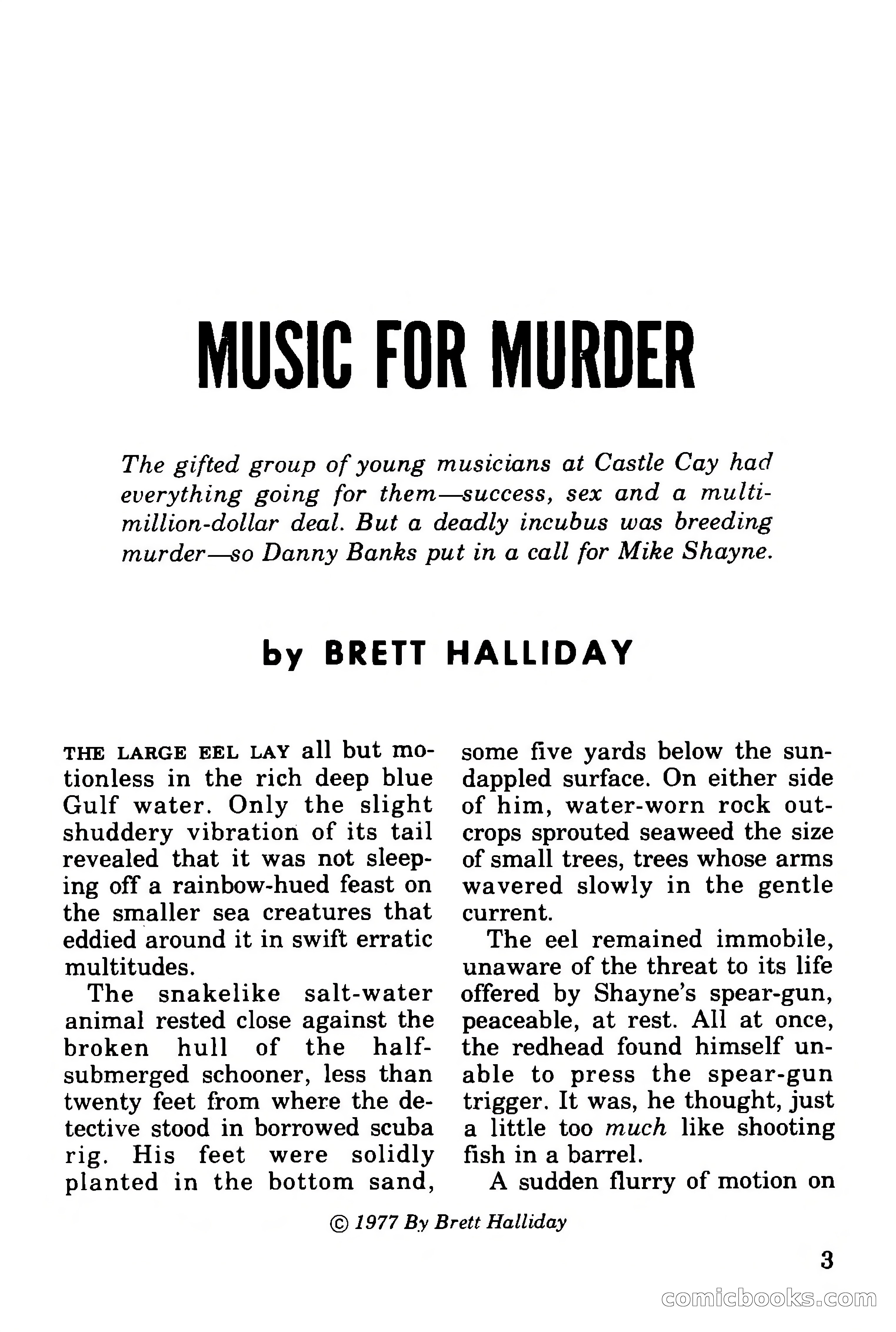 Mike Shayne Mystery Magazine, July 1977 — page 5 of 133