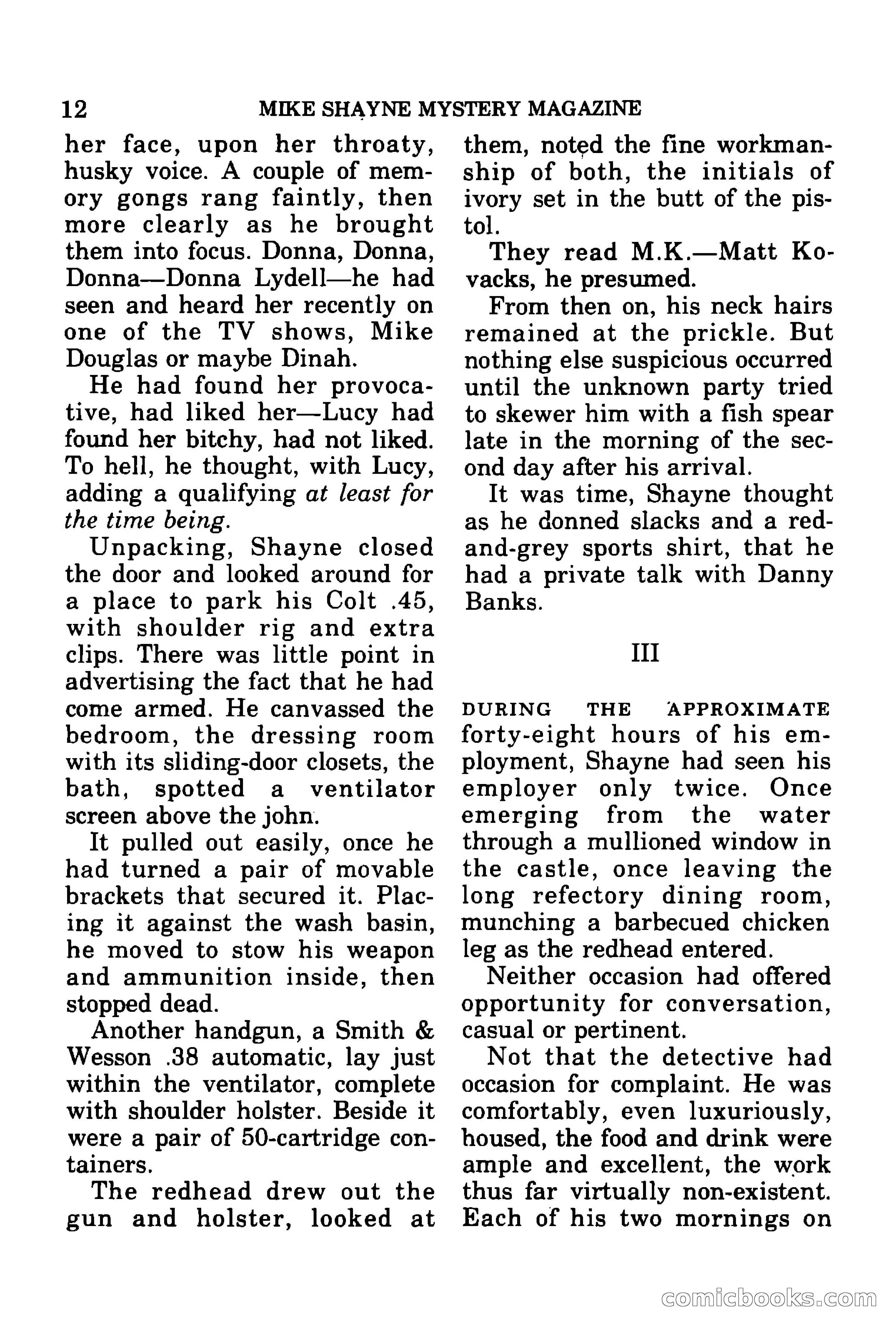 Mike Shayne Mystery Magazine, July 1977 — page 14 of 133