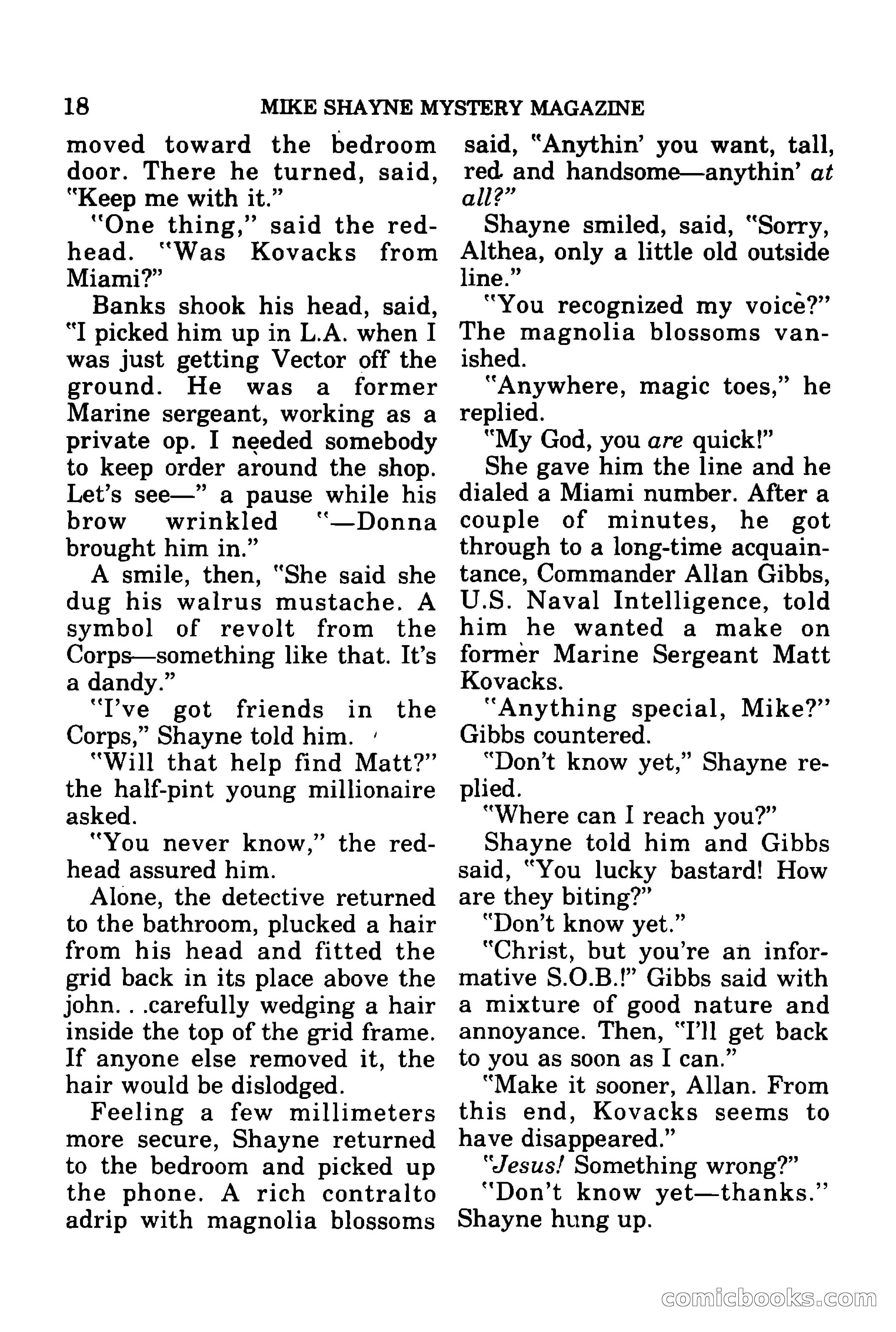 Mike Shayne Mystery Magazine, July 1977 — page 20 of 133