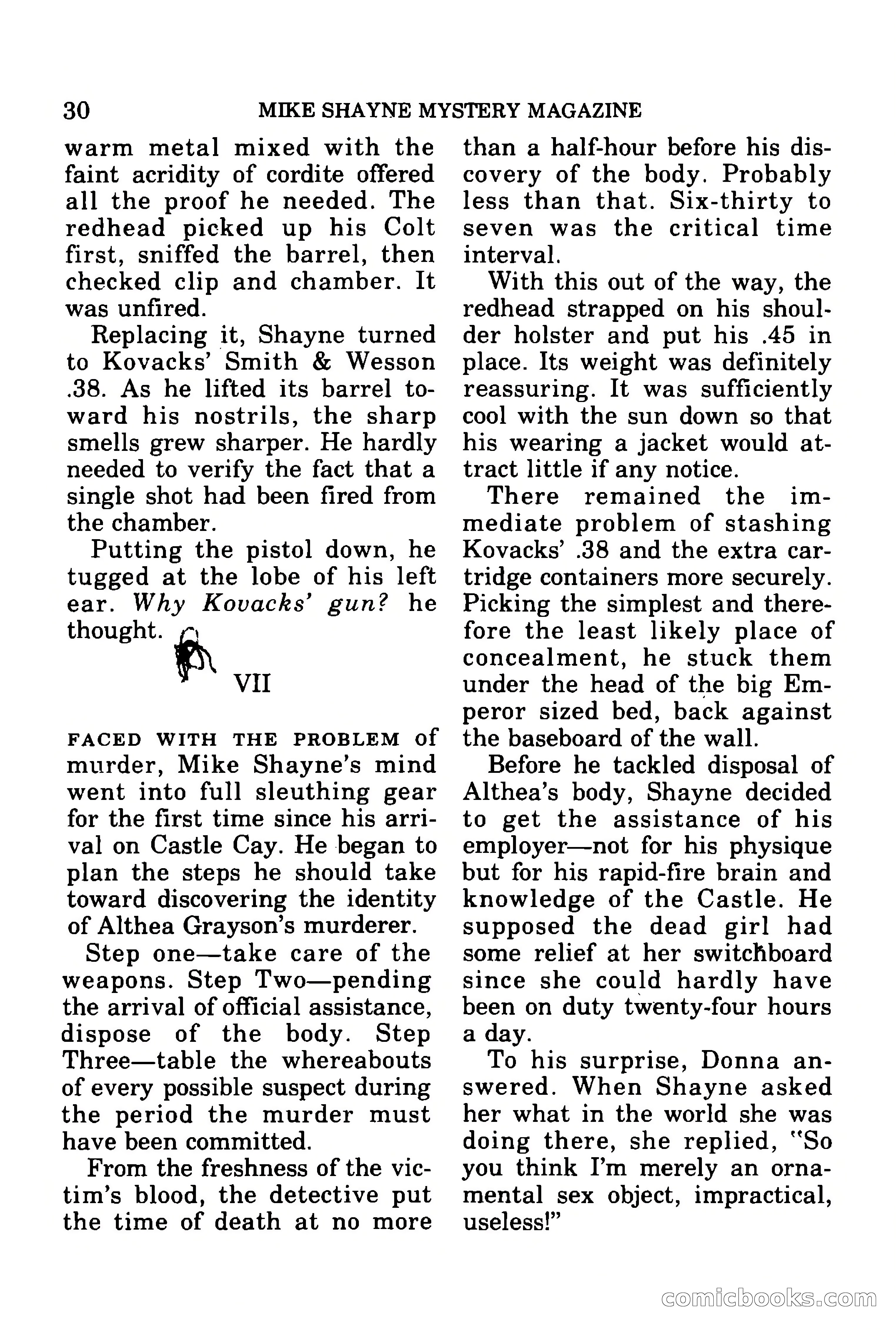Mike Shayne Mystery Magazine, July 1977 — page 32 of 133