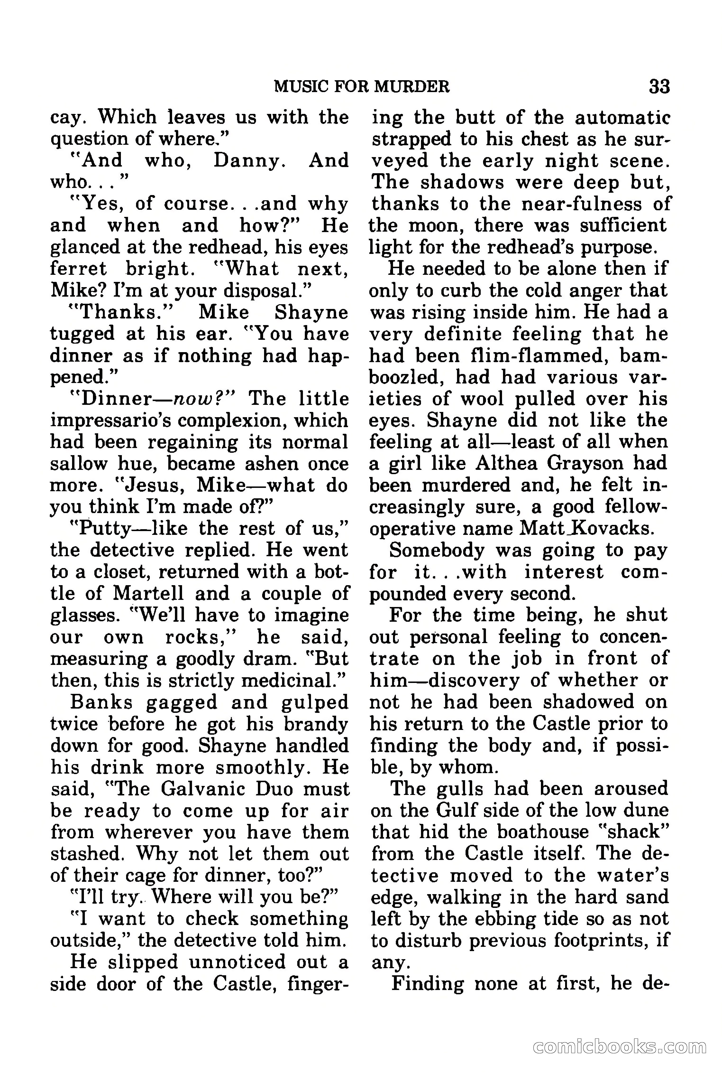 Mike Shayne Mystery Magazine, July 1977 — page 35 of 133