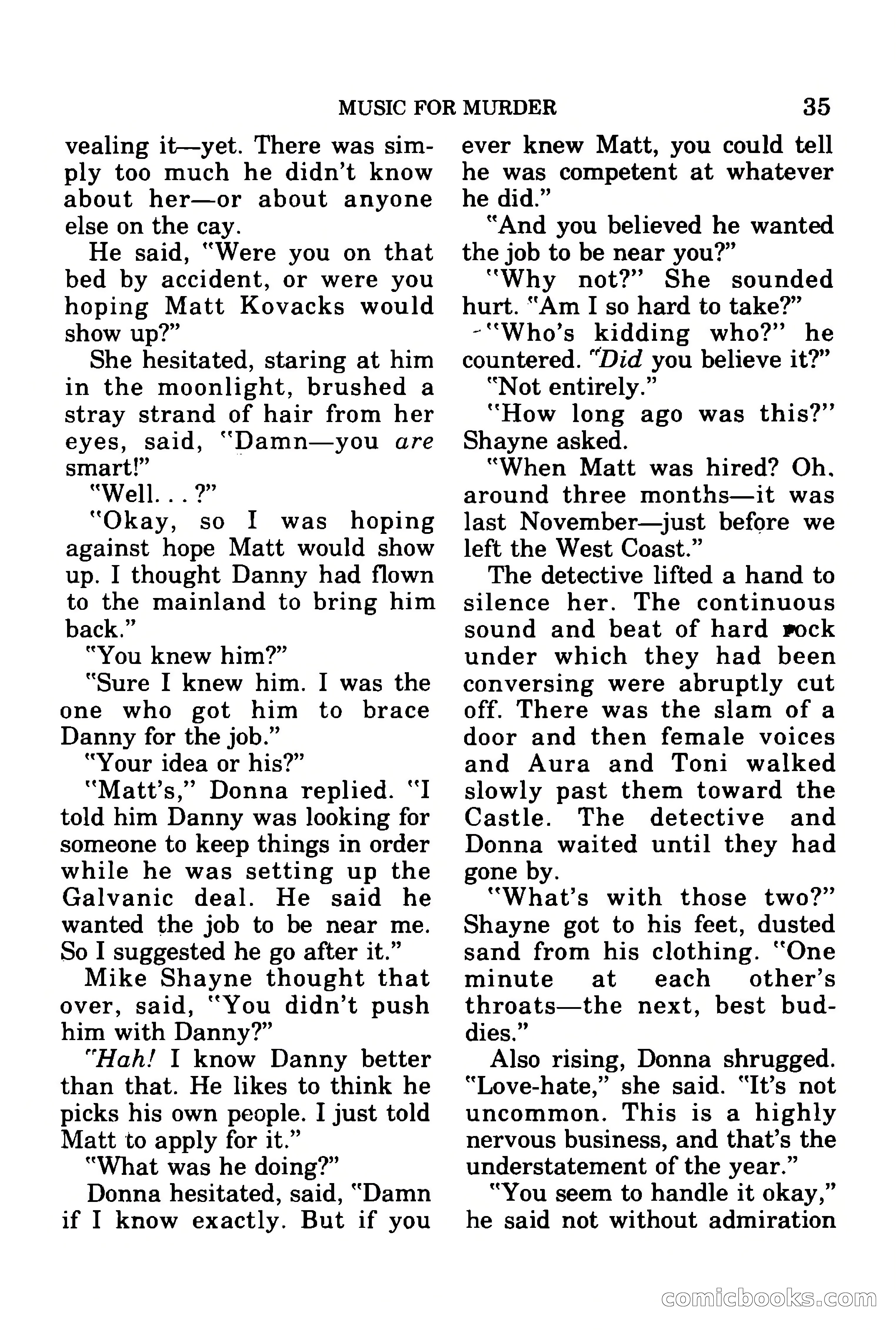 Mike Shayne Mystery Magazine, July 1977 — page 37 of 133
