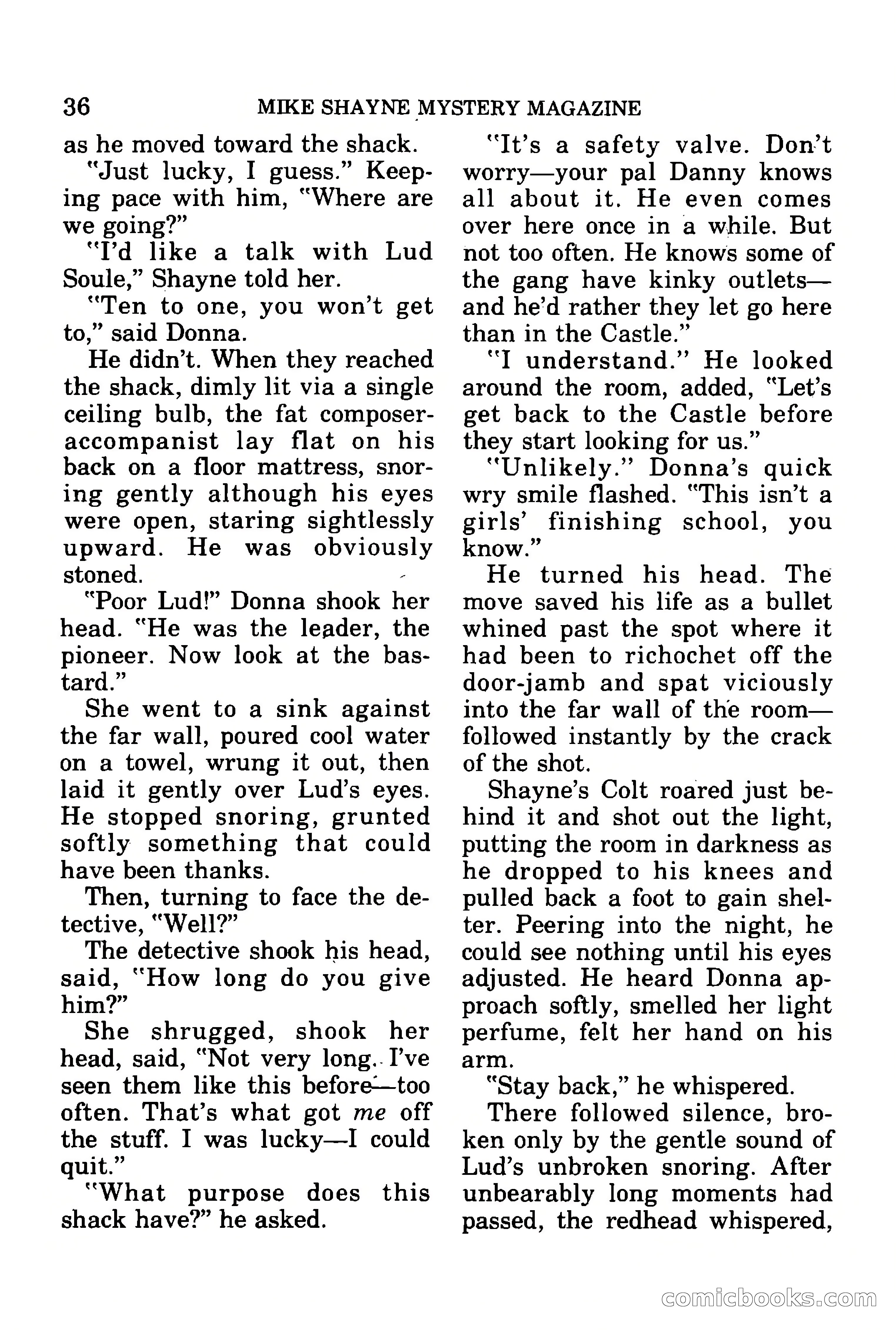Mike Shayne Mystery Magazine, July 1977 — page 38 of 133