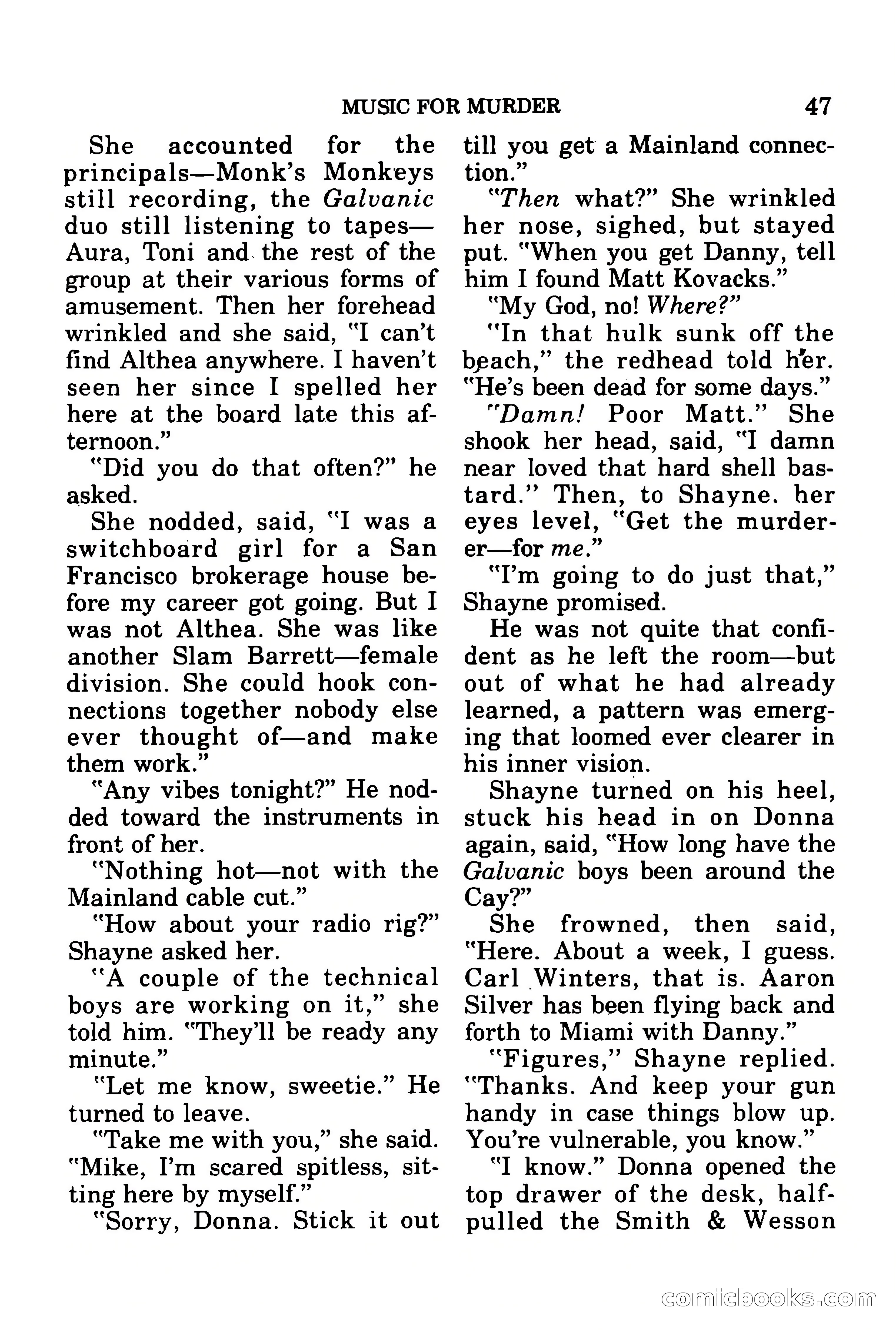 Mike Shayne Mystery Magazine, July 1977 — page 49 of 133