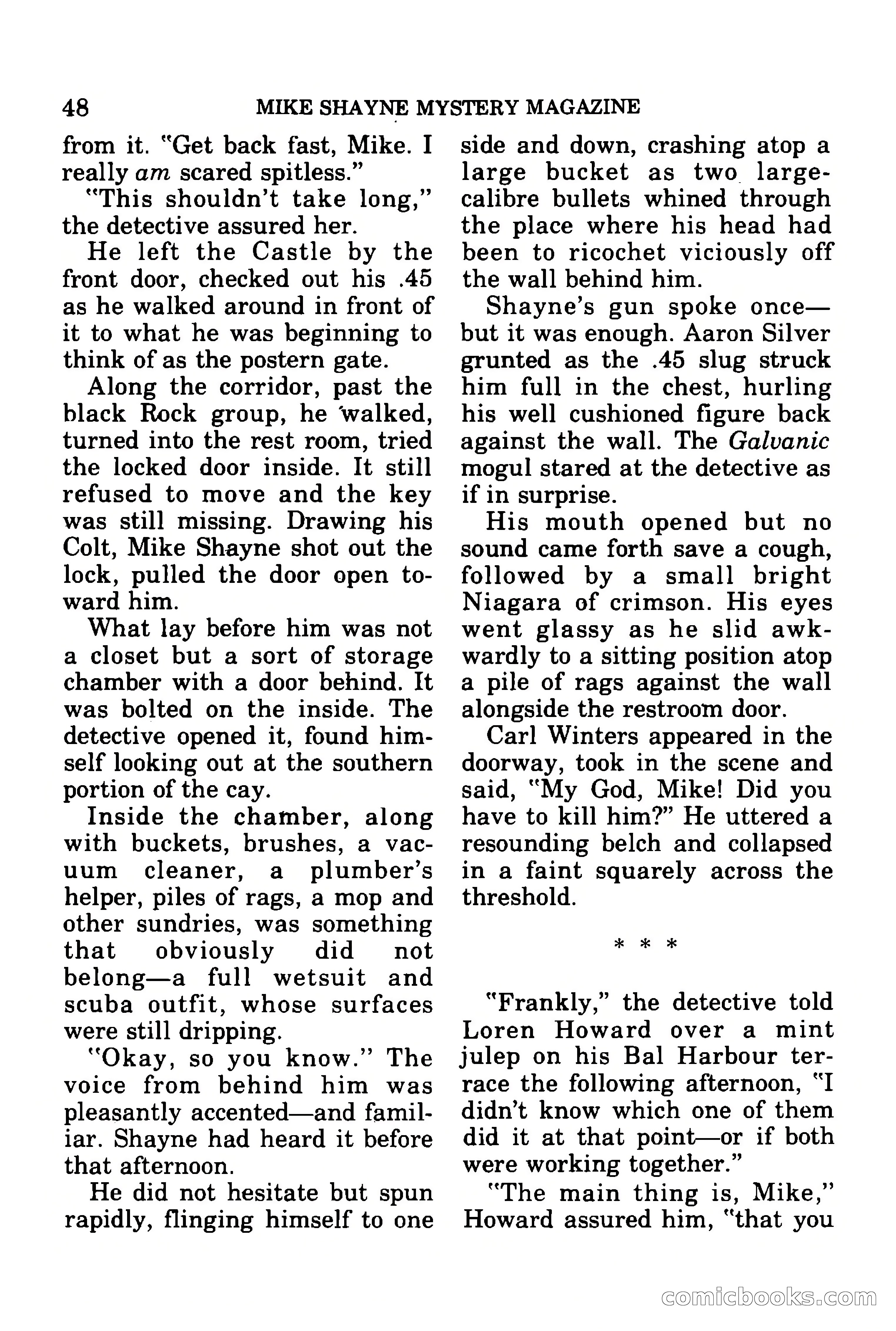 Mike Shayne Mystery Magazine, July 1977 — page 50 of 133