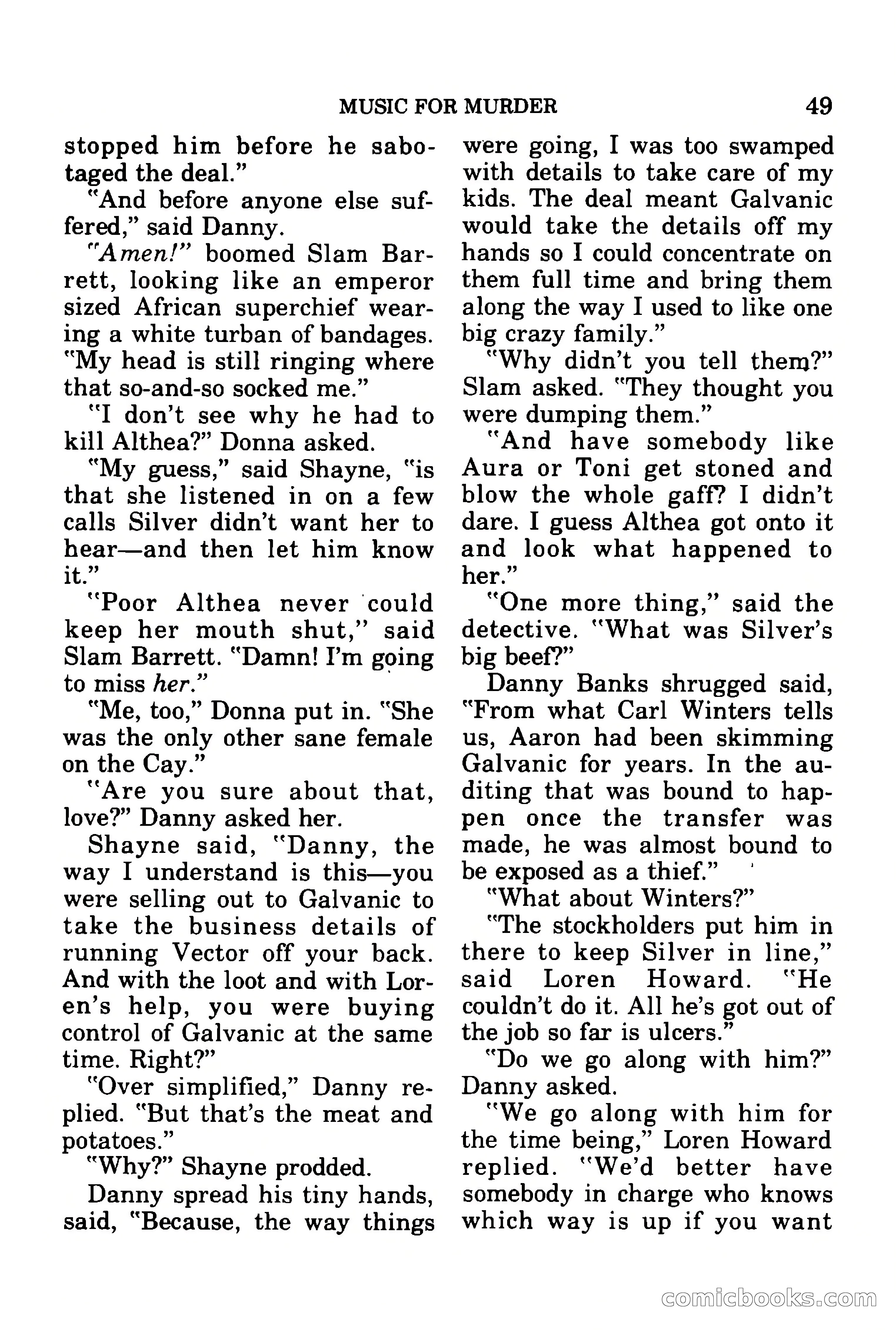 Mike Shayne Mystery Magazine, July 1977 — page 51 of 133