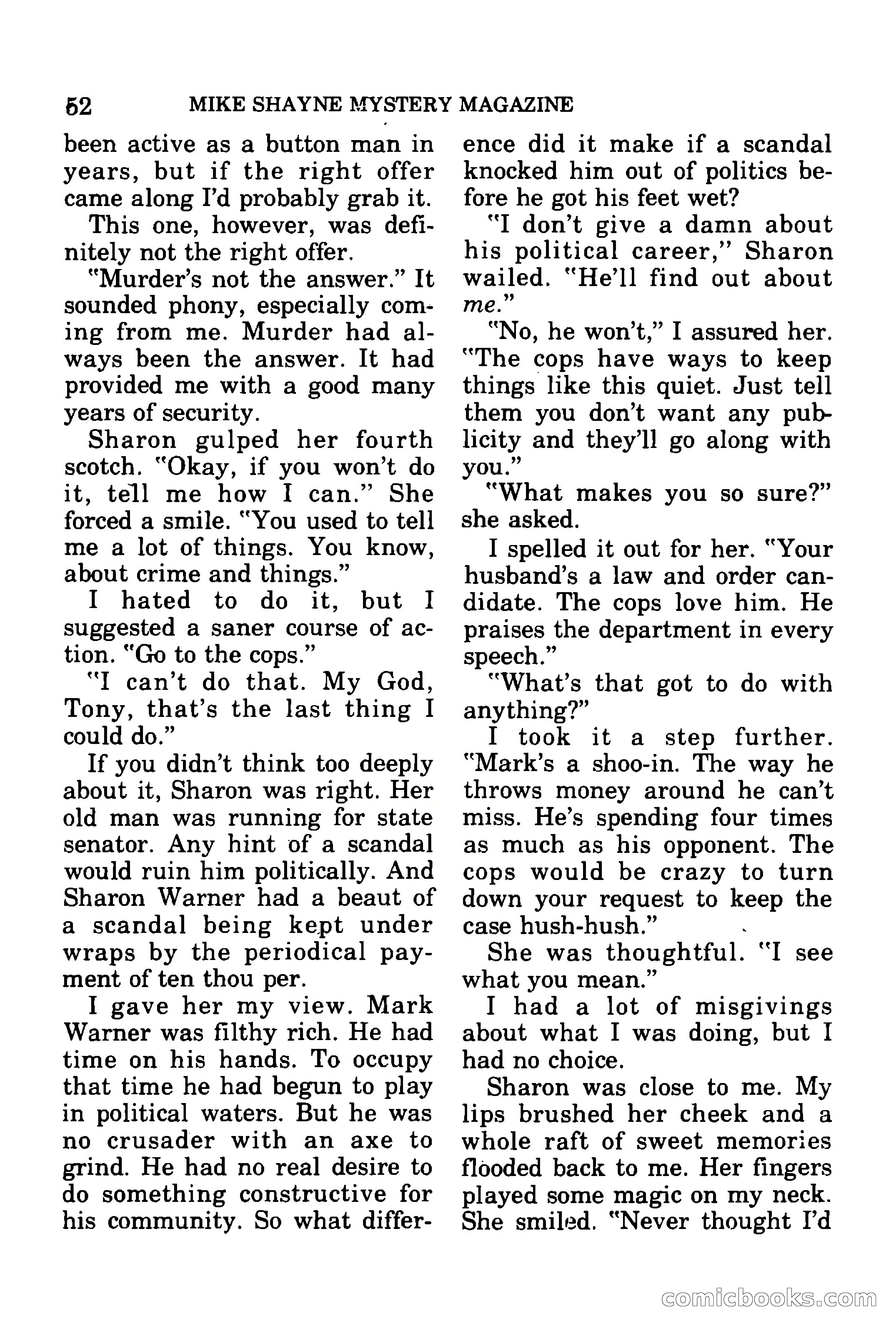 Mike Shayne Mystery Magazine, July 1977 — page 54 of 133