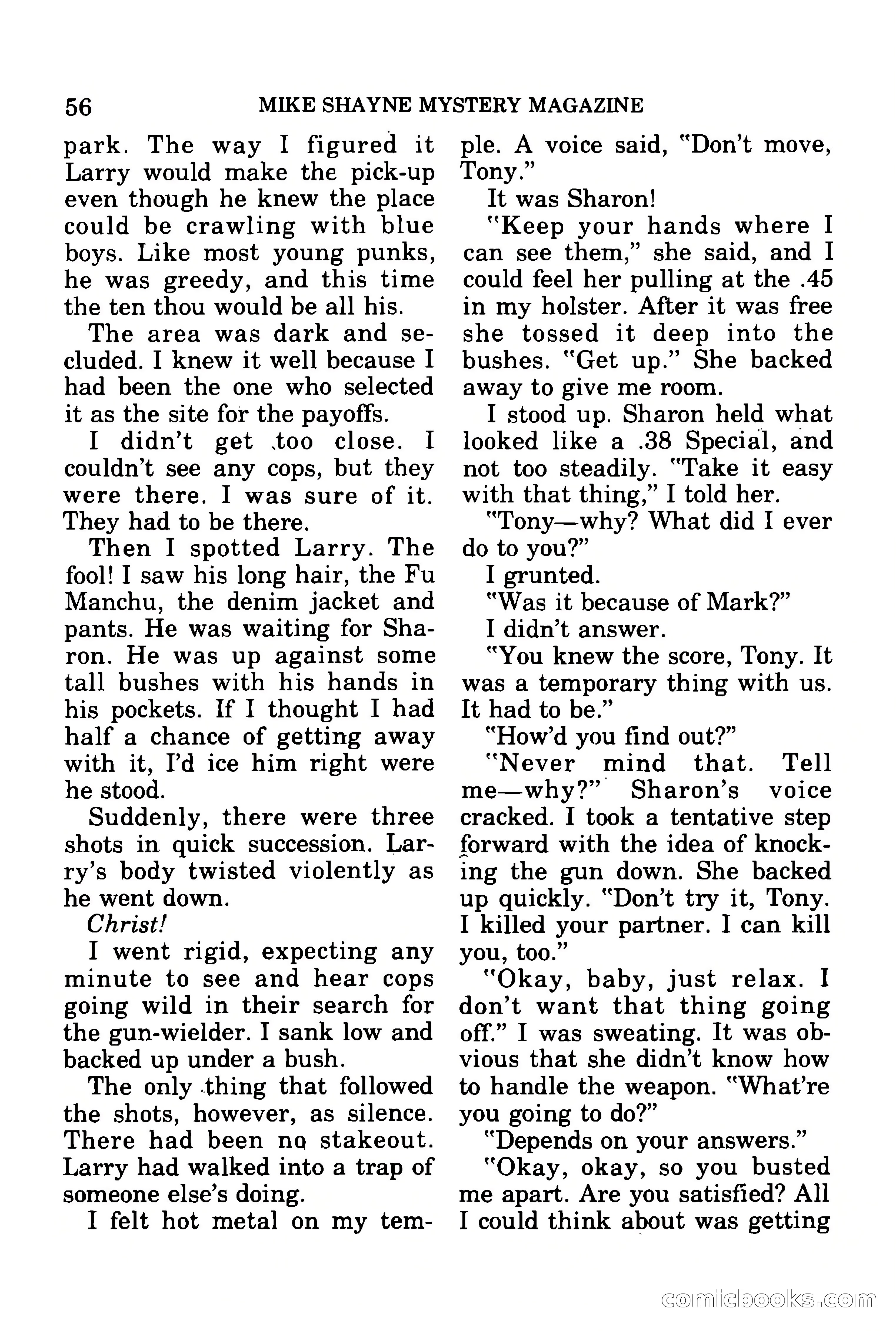 Mike Shayne Mystery Magazine, July 1977 — page 58 of 133