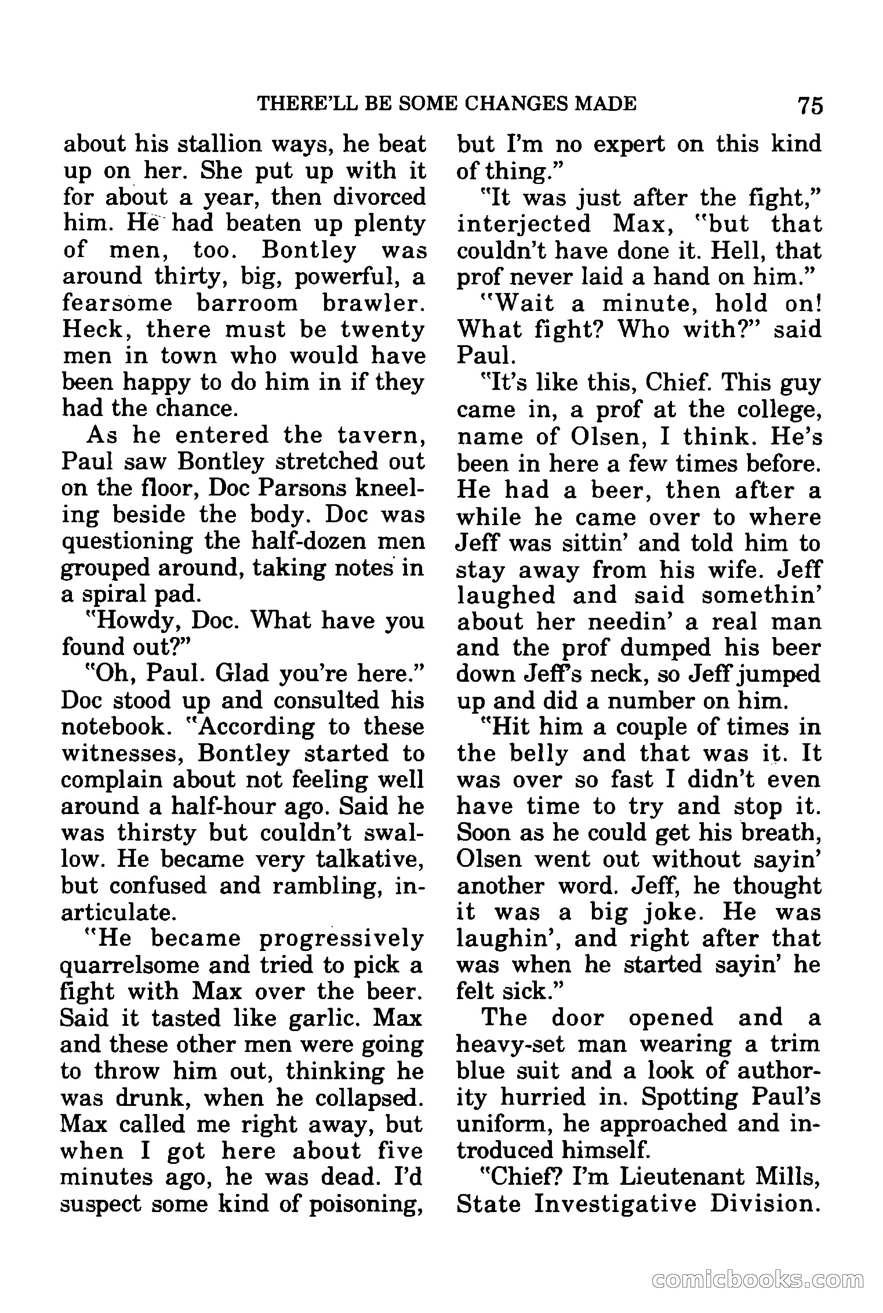Mike Shayne Mystery Magazine, July 1977 — page 77 of 133