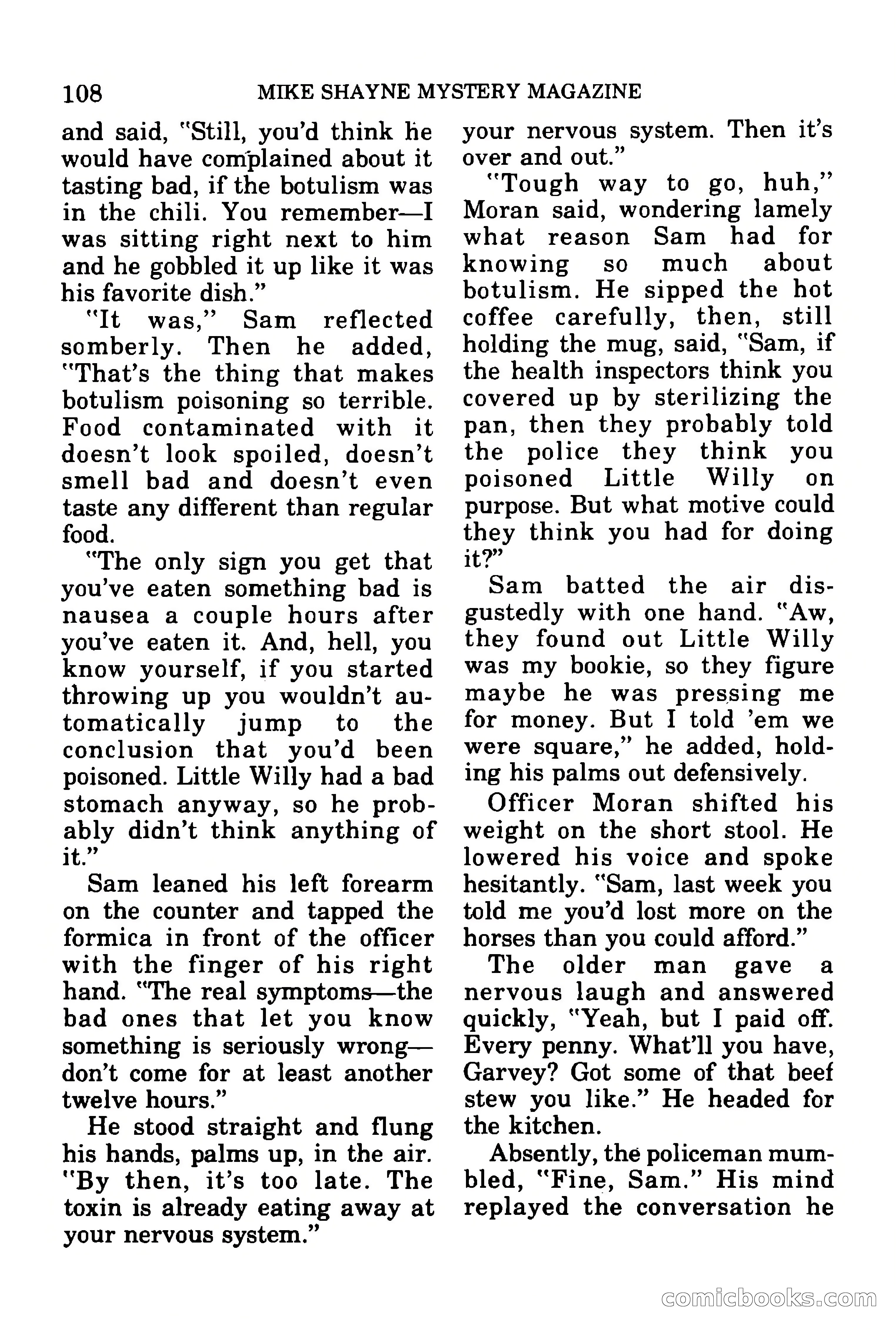 Mike Shayne Mystery Magazine, July 1977 — page 110 of 133