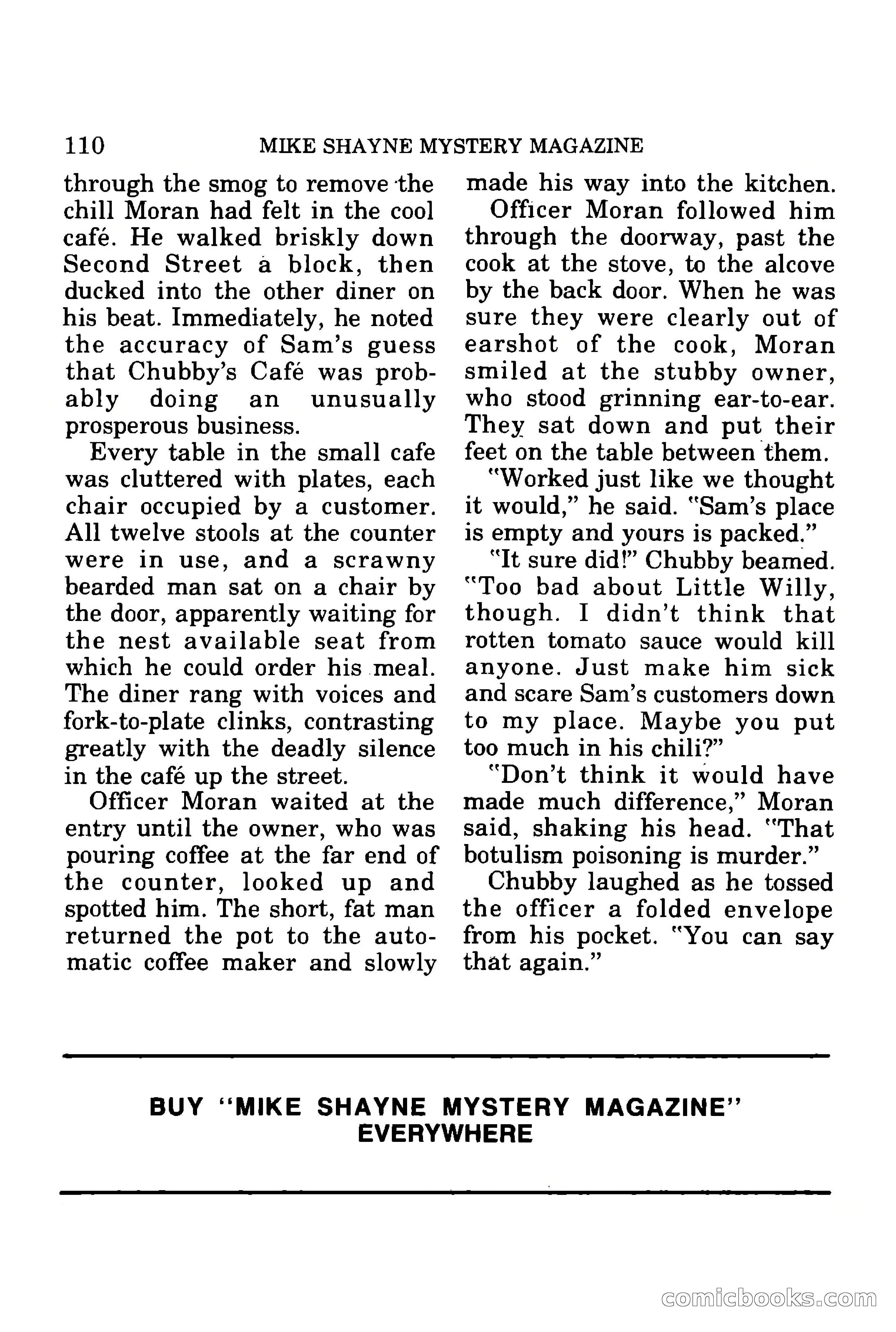 Mike Shayne Mystery Magazine, July 1977 — page 112 of 133
