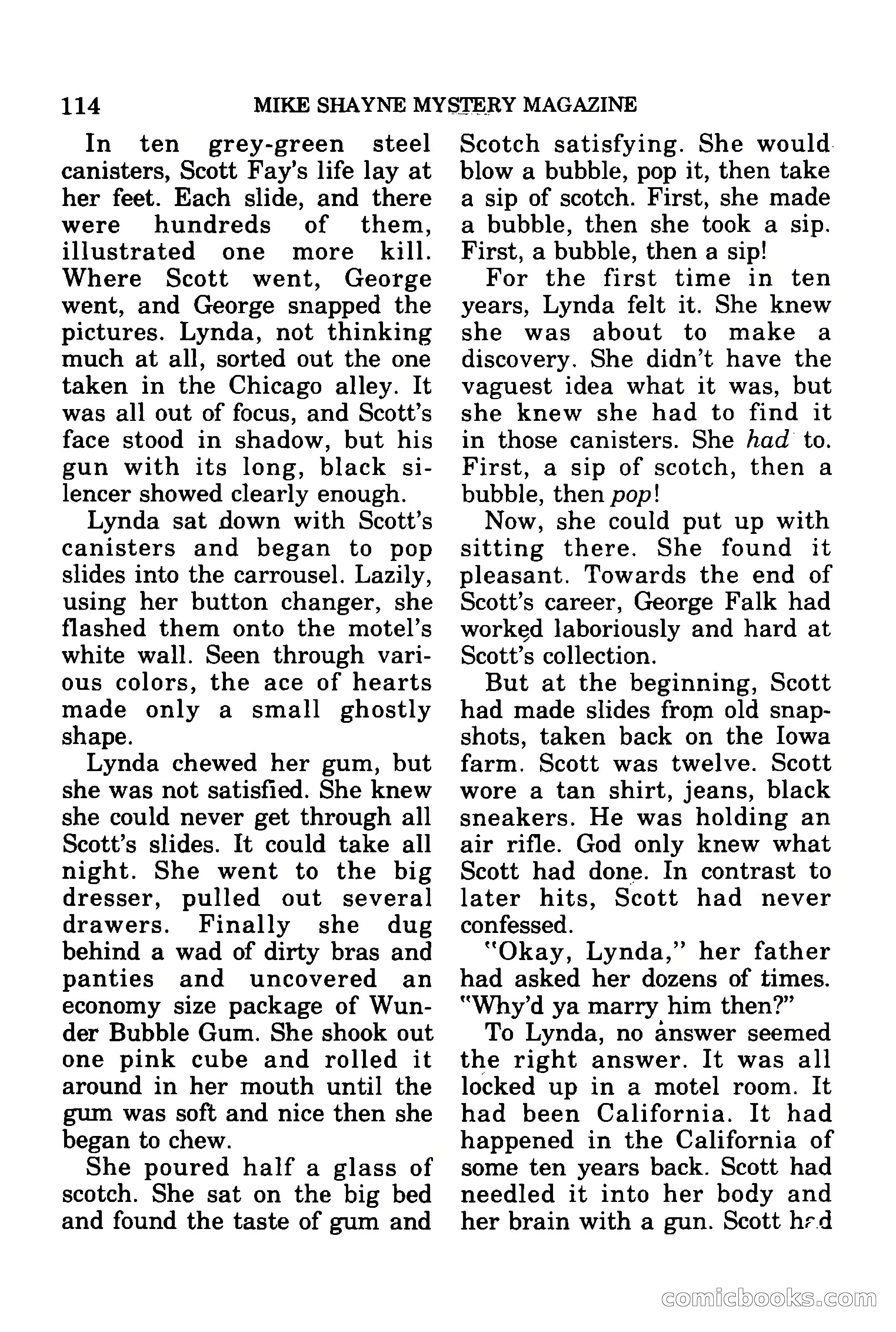 Mike Shayne Mystery Magazine, July 1977 — page 116 of 133
