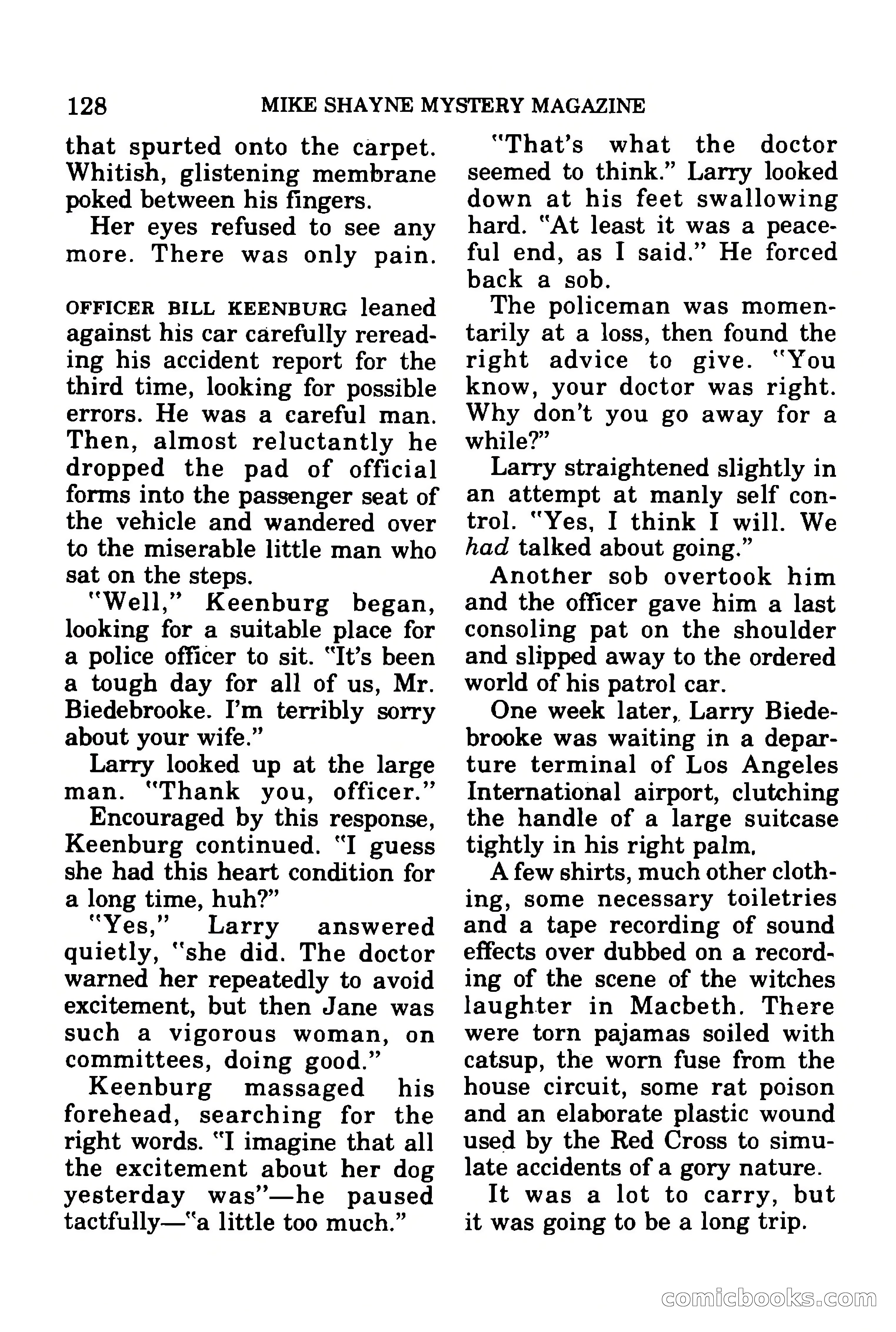 Mike Shayne Mystery Magazine, July 1977 — page 130 of 133