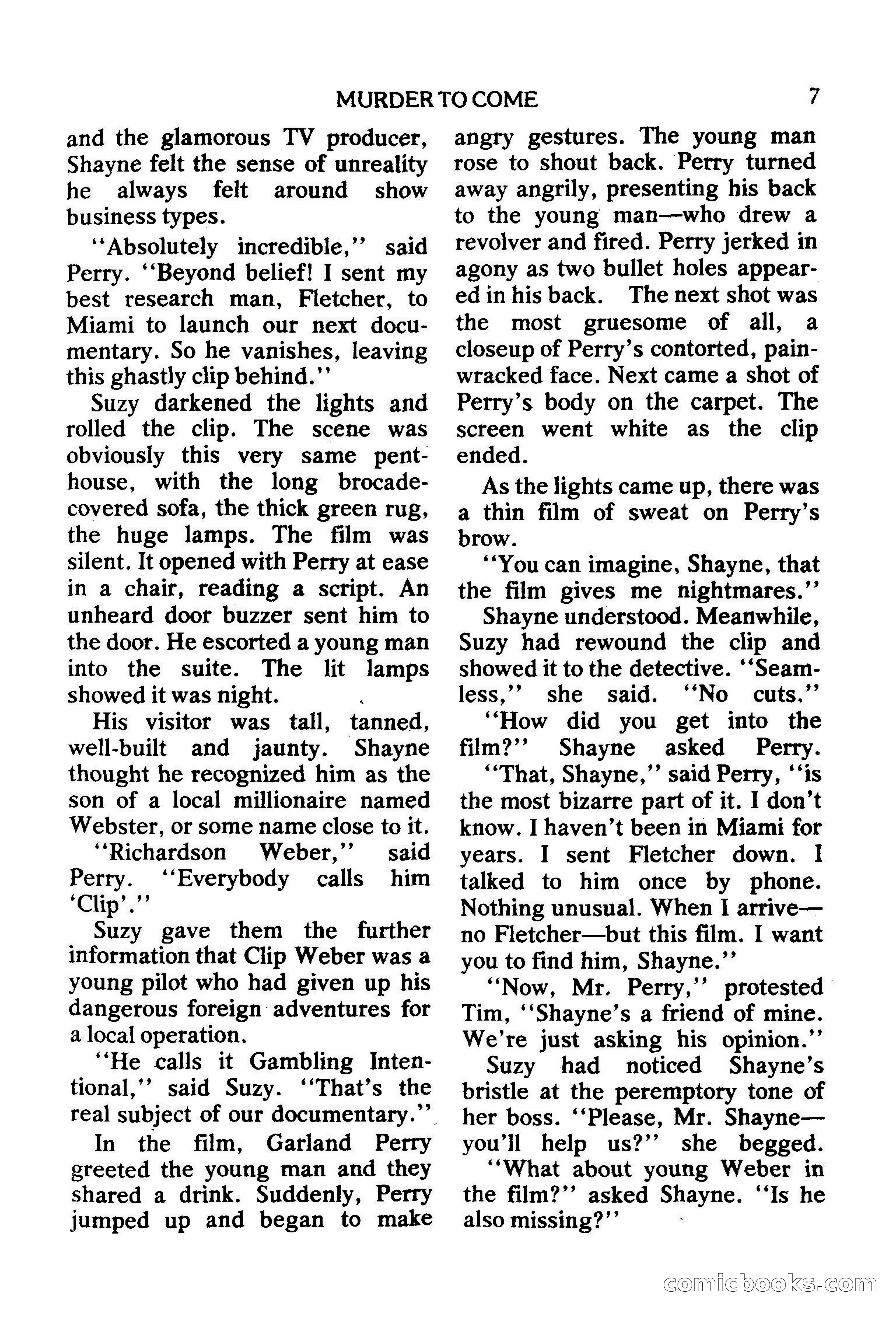 Mike Shayne Mystery Magazine, February 1979 — page 7 of 132