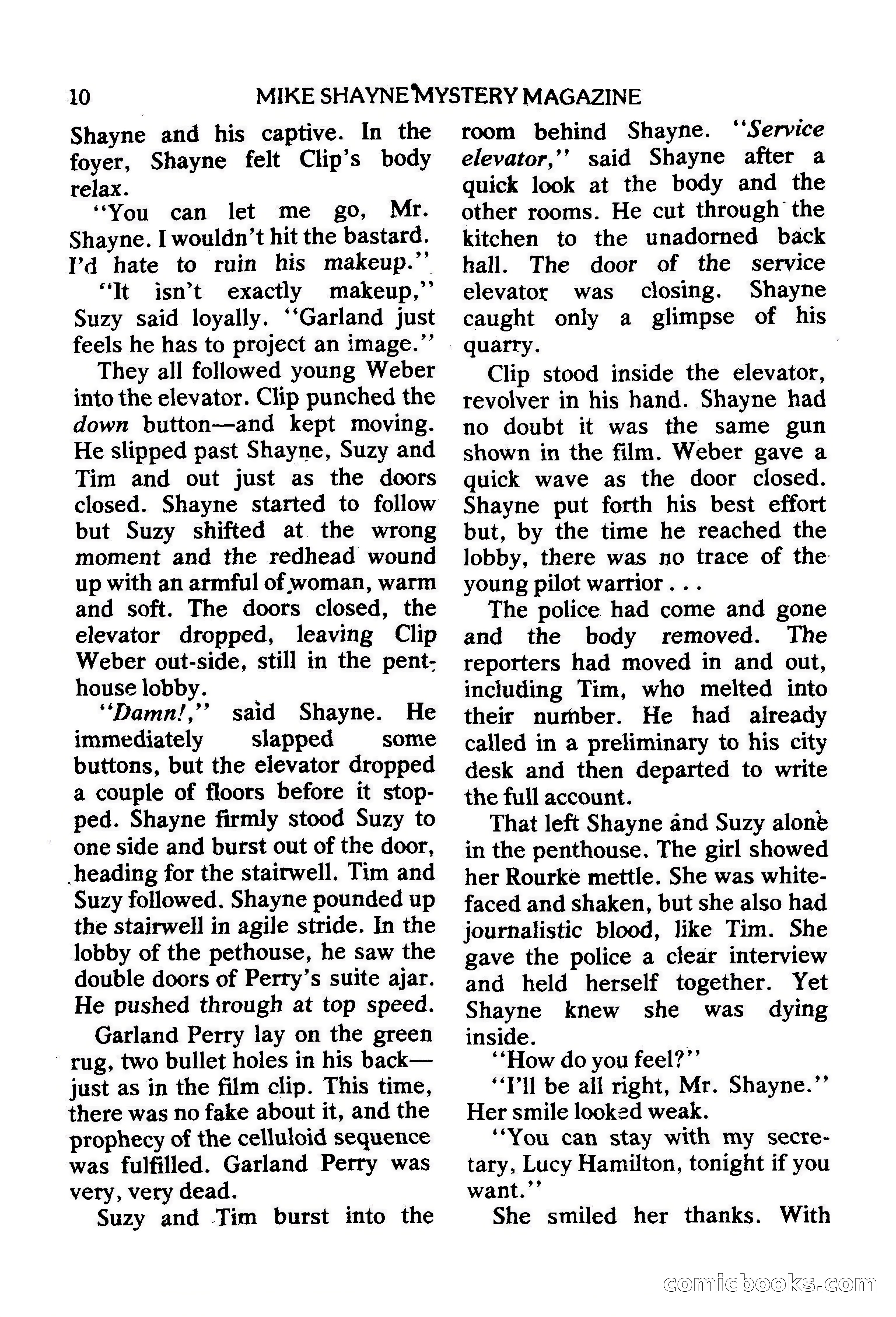 Mike Shayne Mystery Magazine, February 1979 — page 10 of 132