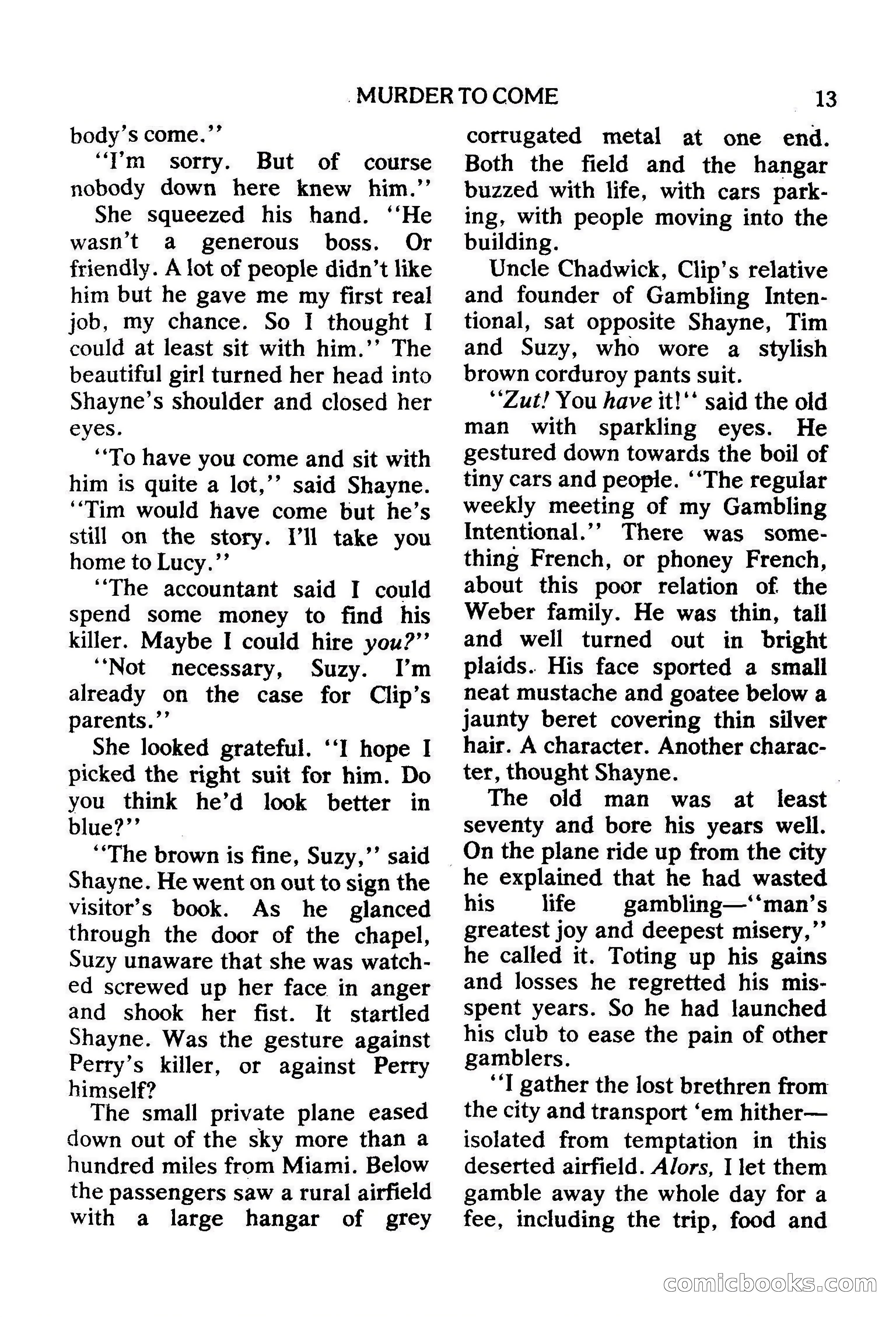 Mike Shayne Mystery Magazine, February 1979 — page 13 of 132