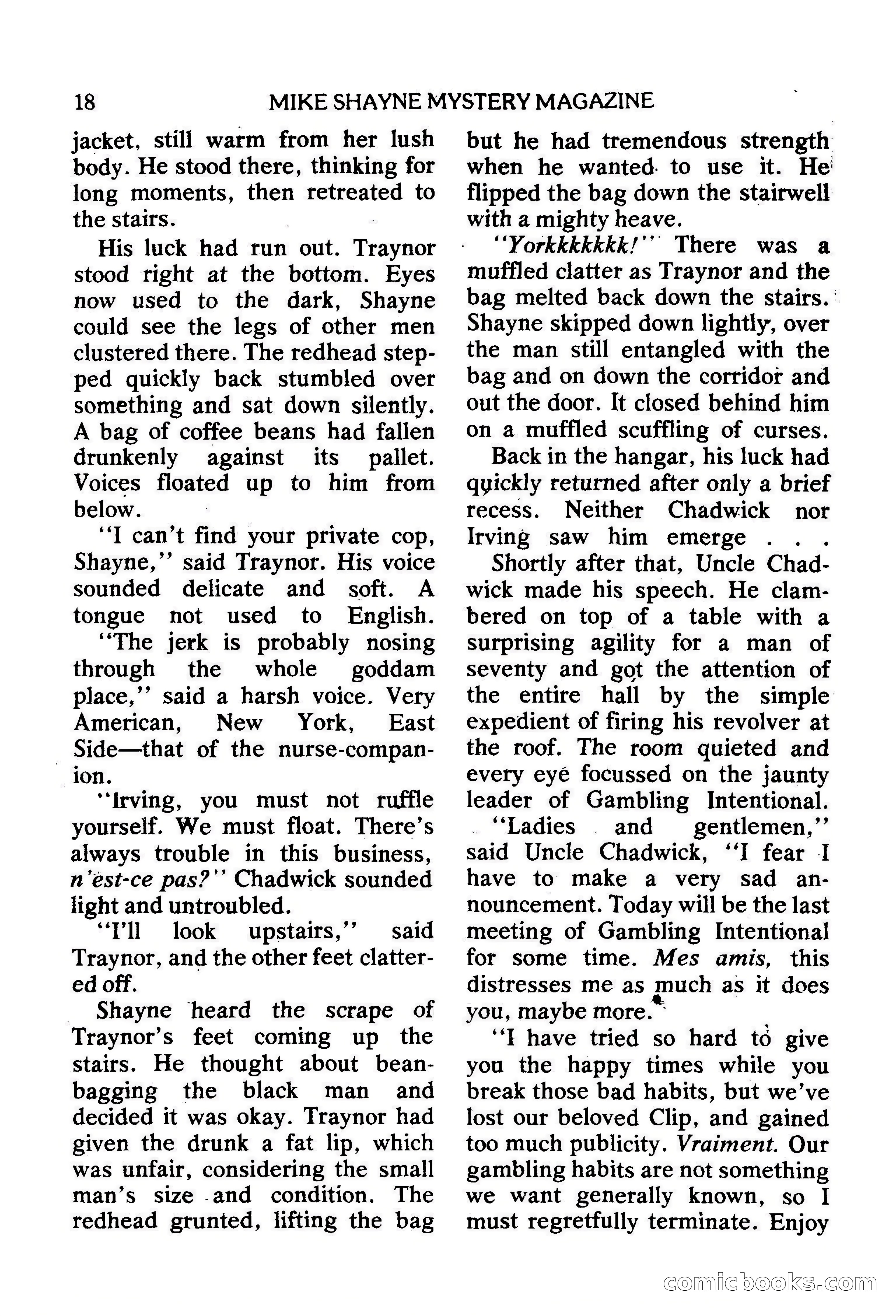 Mike Shayne Mystery Magazine, February 1979 — page 18 of 132