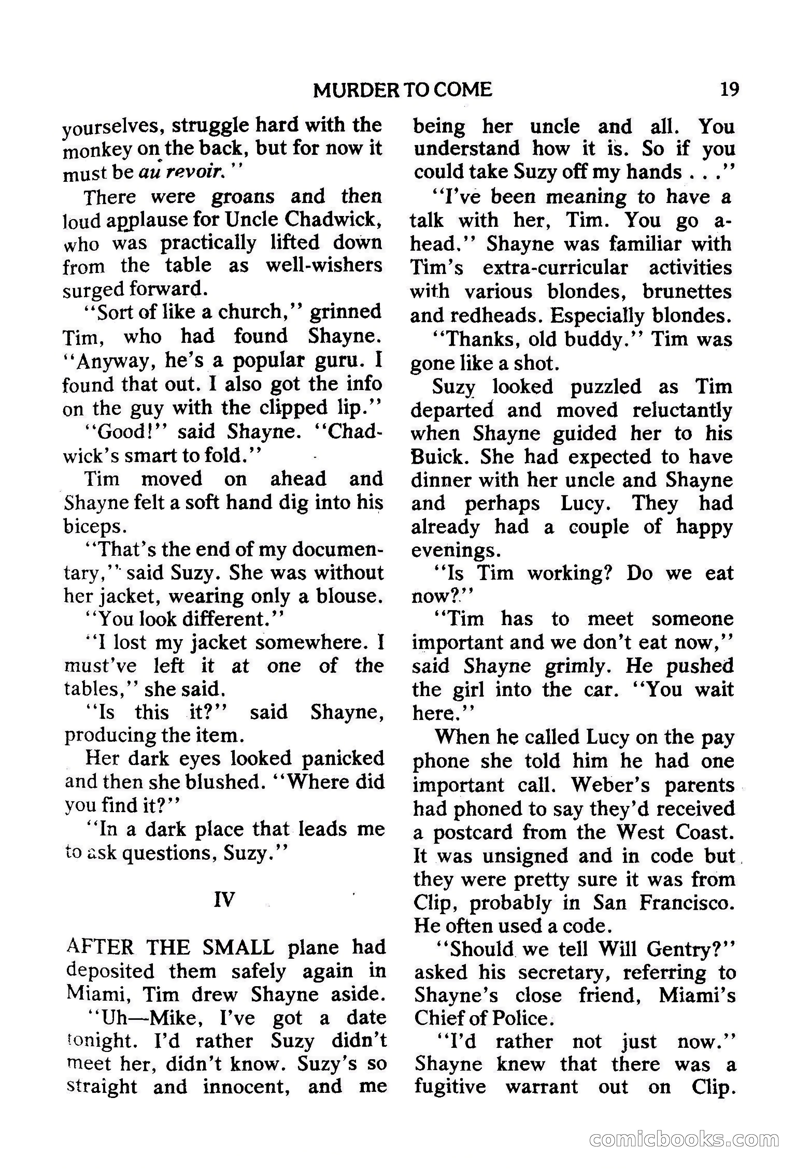 Mike Shayne Mystery Magazine, February 1979 — page 19 of 132